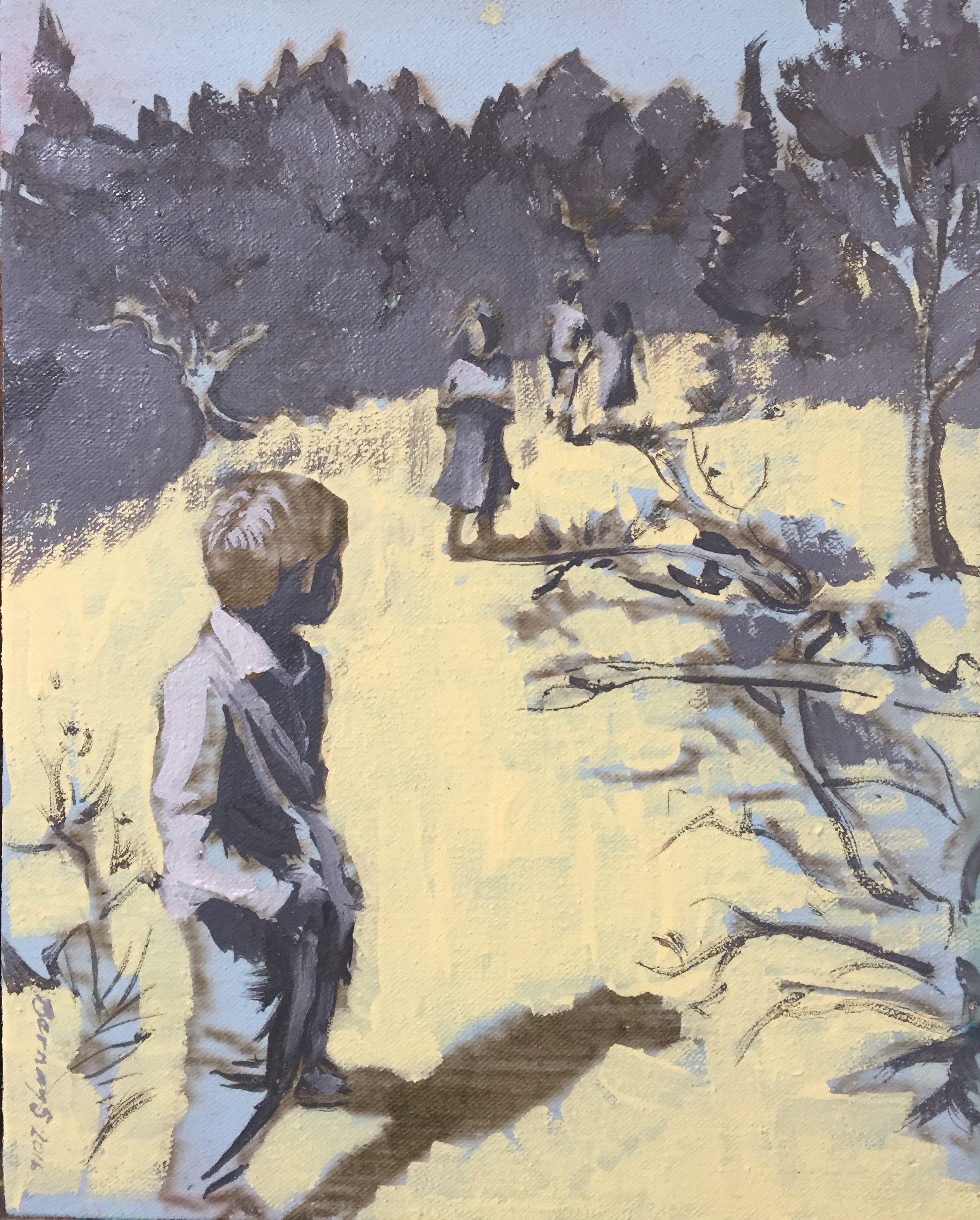 Pasado mañana, Pintura, Óleo sobre lienzo - Painting de Amy Bernays