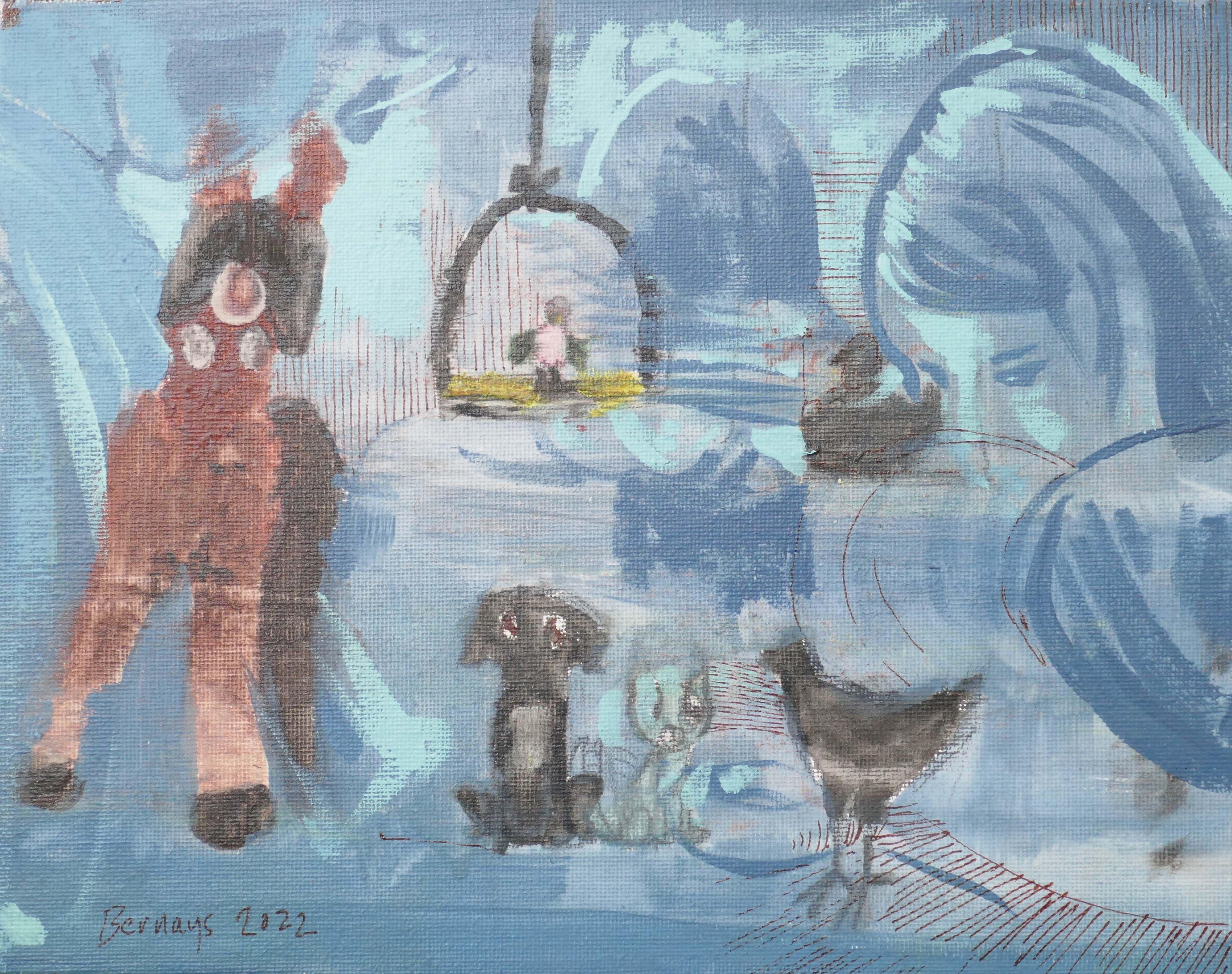 The Life Lesson, peinture, acrylique sur toile - Painting de Amy Bernays