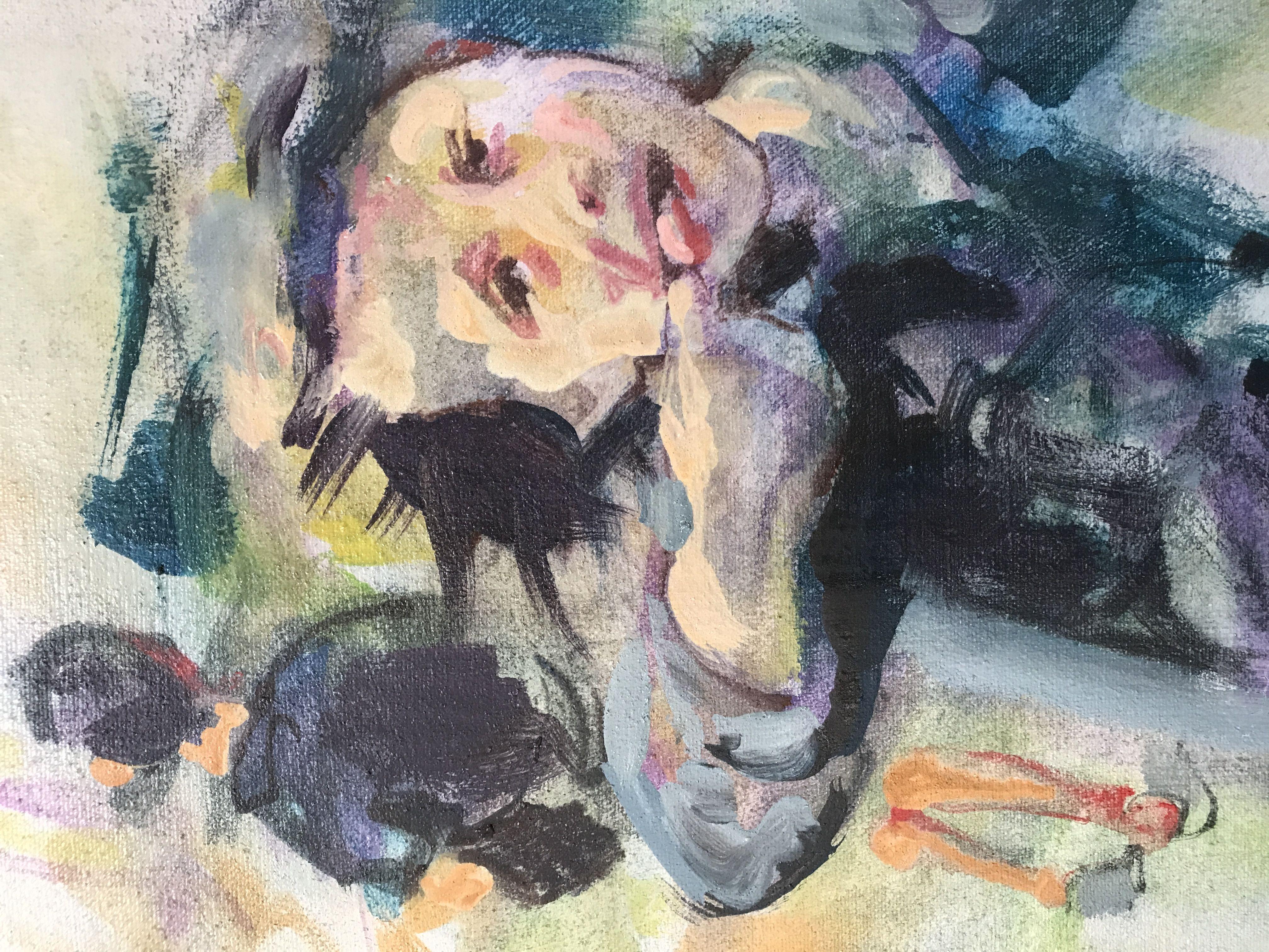 El mal comportamiento, Pintura, Acrílico sobre lienzo - Painting Impresionista de Amy Bernays