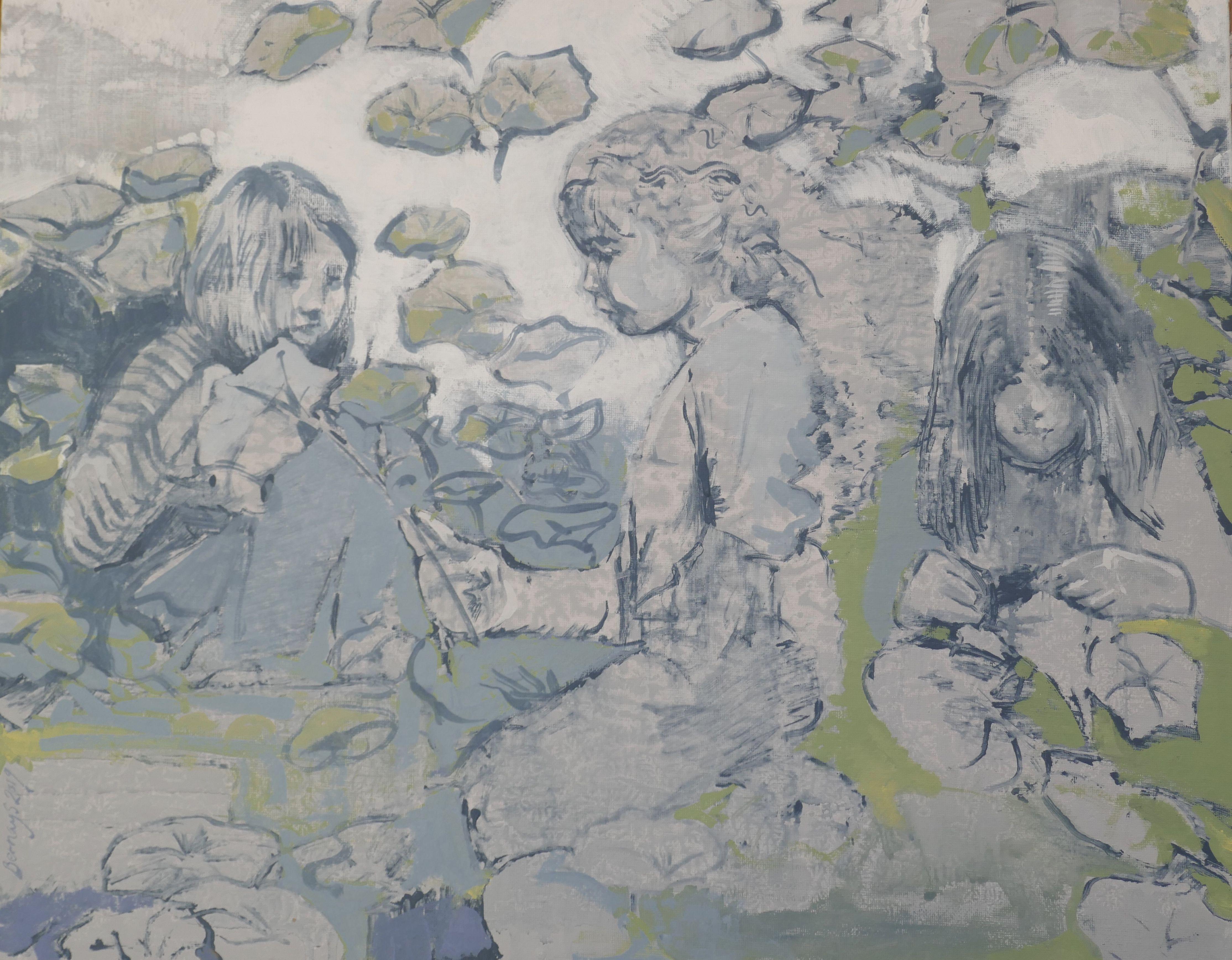 Il nido, Pittura, Acrilico su tela - Painting di Amy Bernays