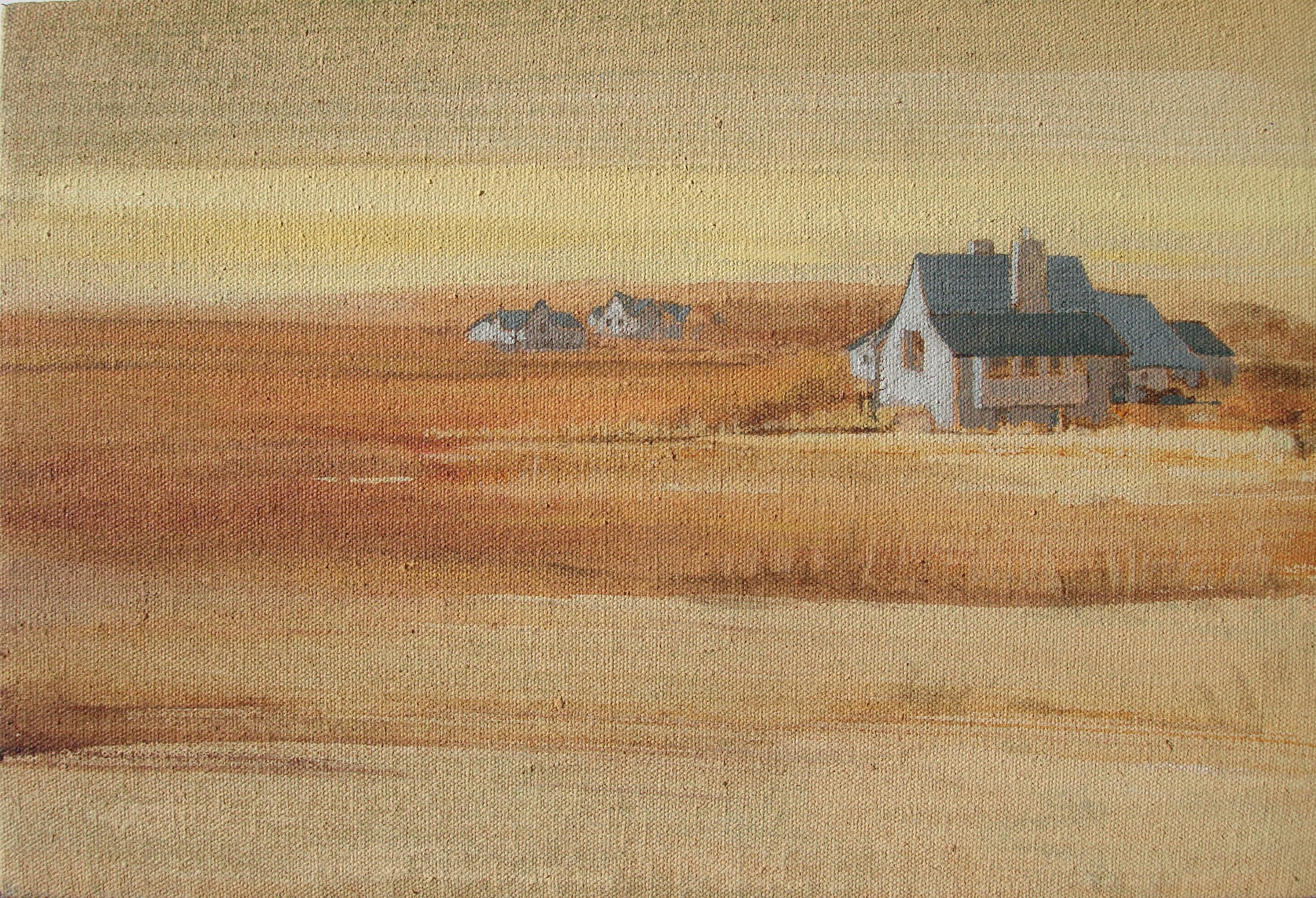 The Quiet House, Gemälde, Acryl auf Leinwand – Painting von Amy Bernays