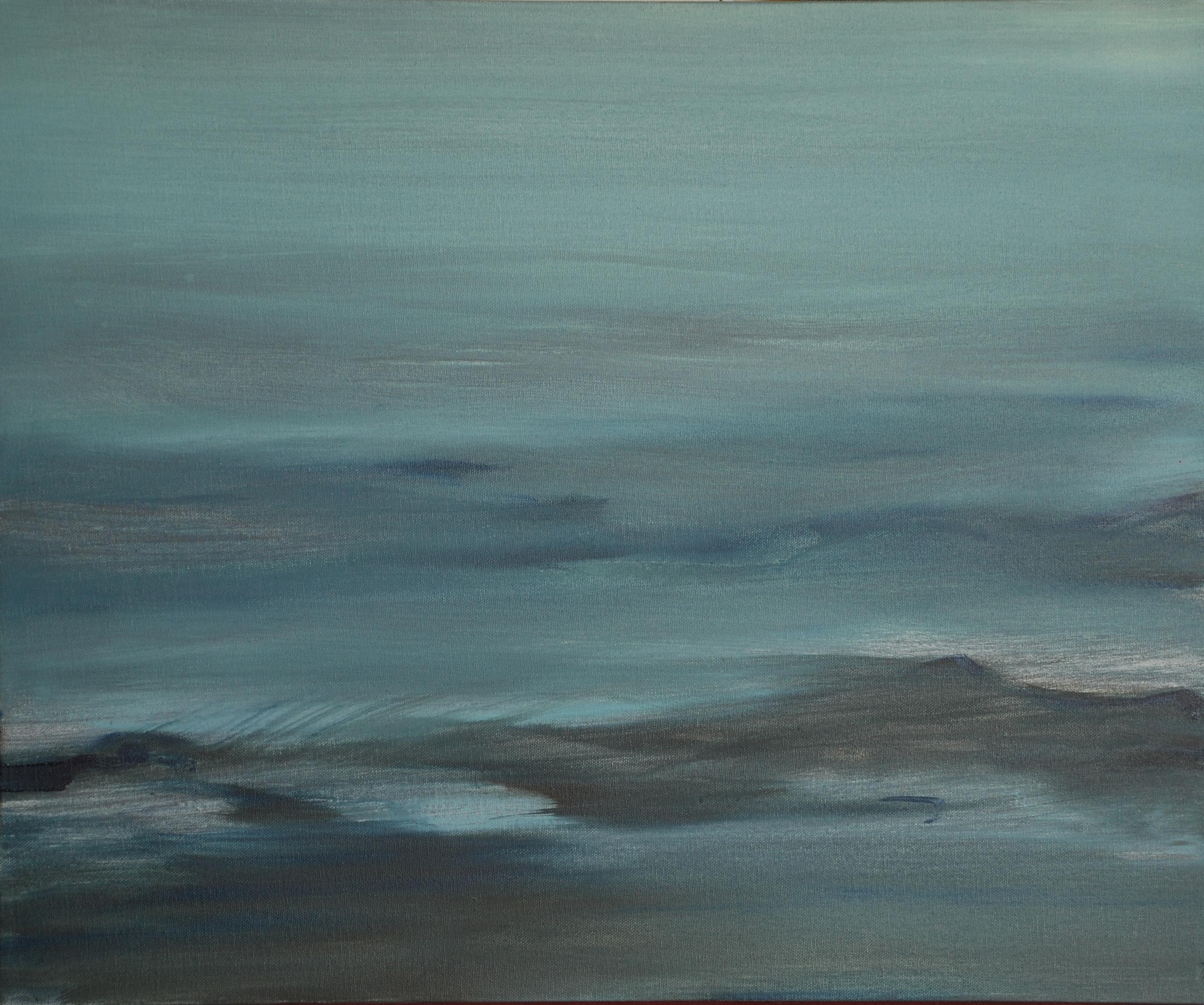 El tercer horizonte móvil, Pintura, Acrílico sobre lienzo - Painting de Amy Bernays