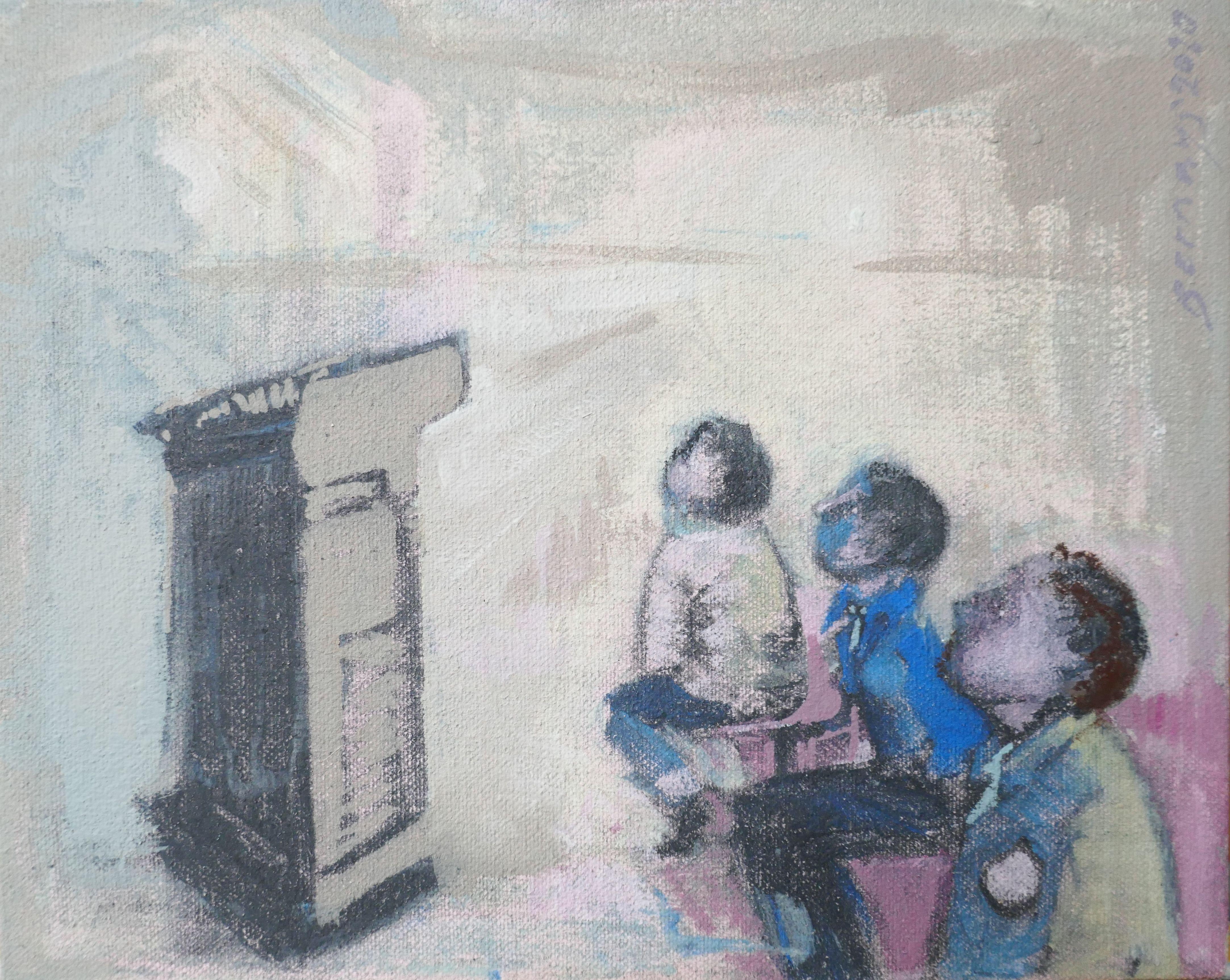 Dónde fue, Pintura, Acrílico sobre lienzo - Painting de Amy Bernays
