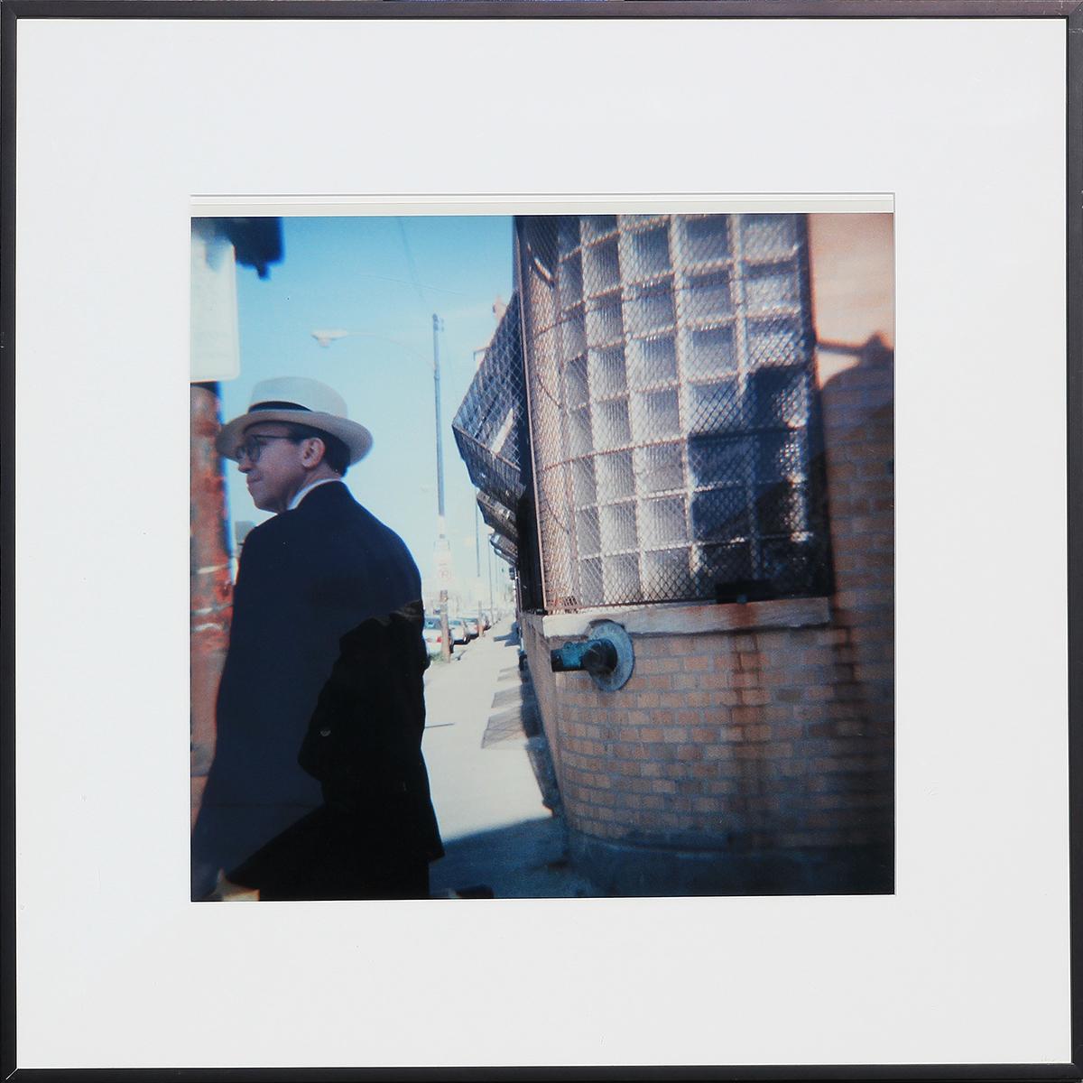 Amy Blakemore Color Photograph - "Man" Modern C-Print Photograph of a Man in a Suit and Fedora Edition 1/20