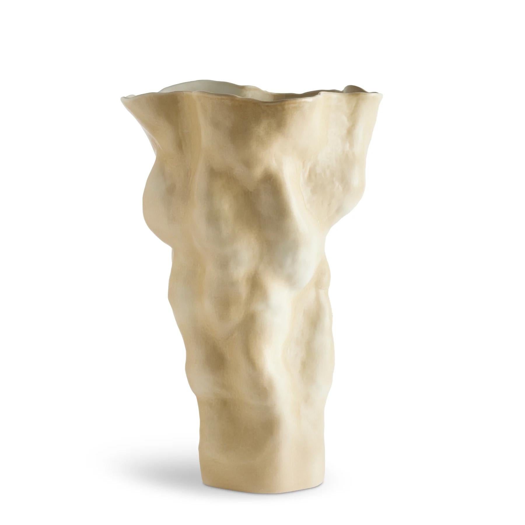 Fatto a mano Vaso Amy Cream in vendita