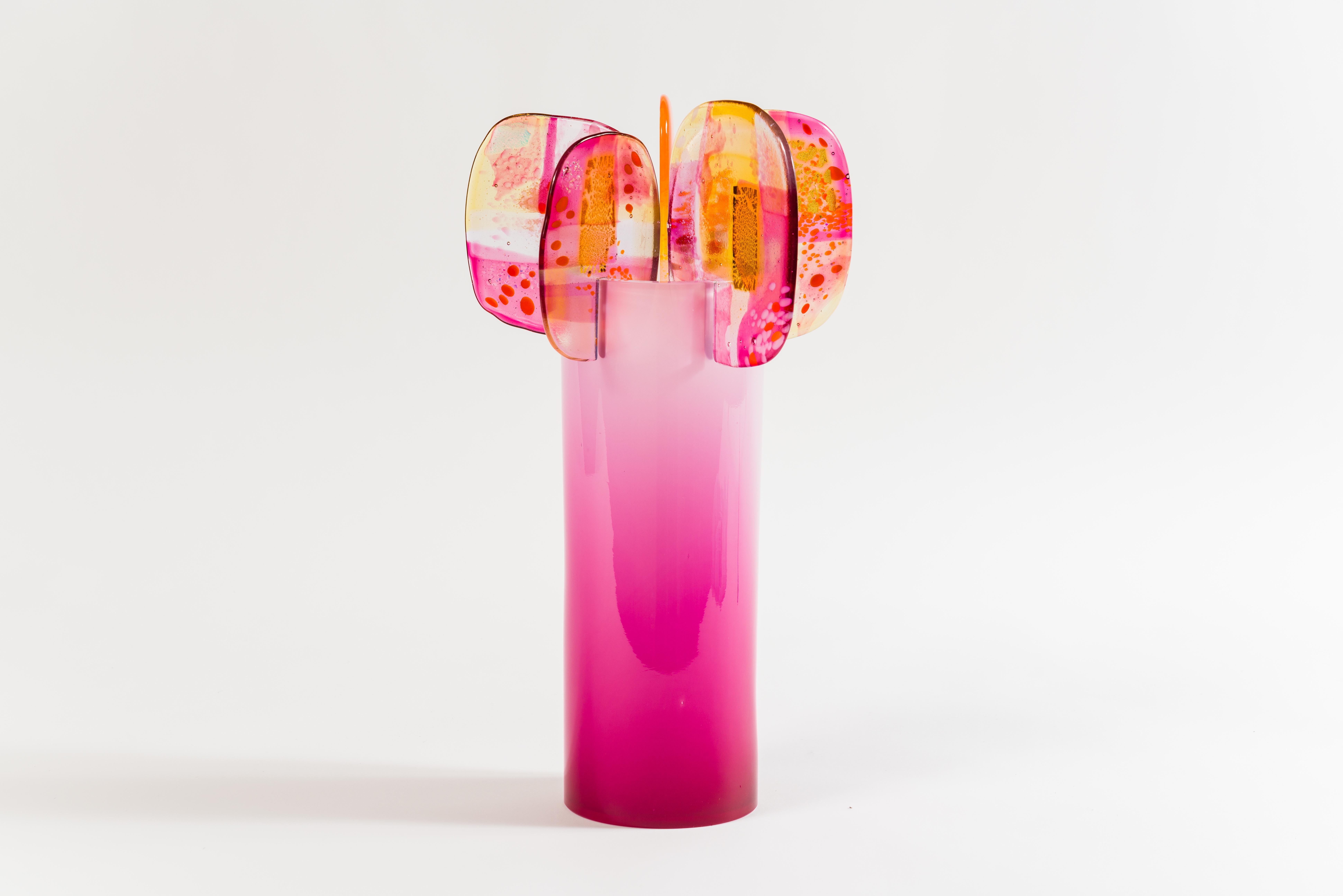 Amy Cushing has gained international acclaim for her large-scale, site-specific installations of handmade colored glass and intimate cross discipline glass sculptures. 

Her new sculpture series “Paradise” was created as the artist’s antidote to