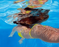 Hebe, Amy Devlin, Original painting, Figurative art, Pool art, Sport art, 2022