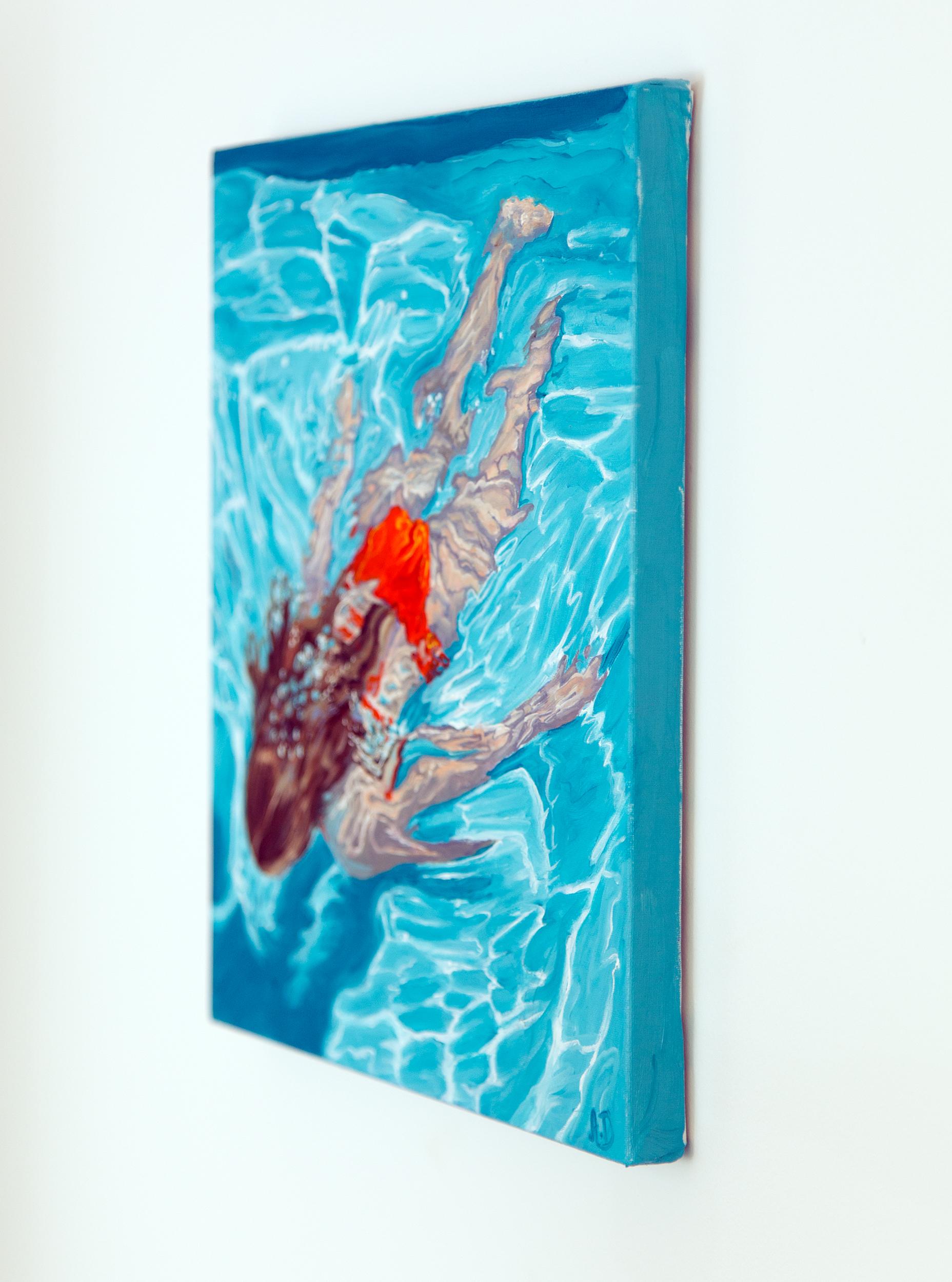 Harmonia, Pintura original, Paisaje, Natación, Mujer 1