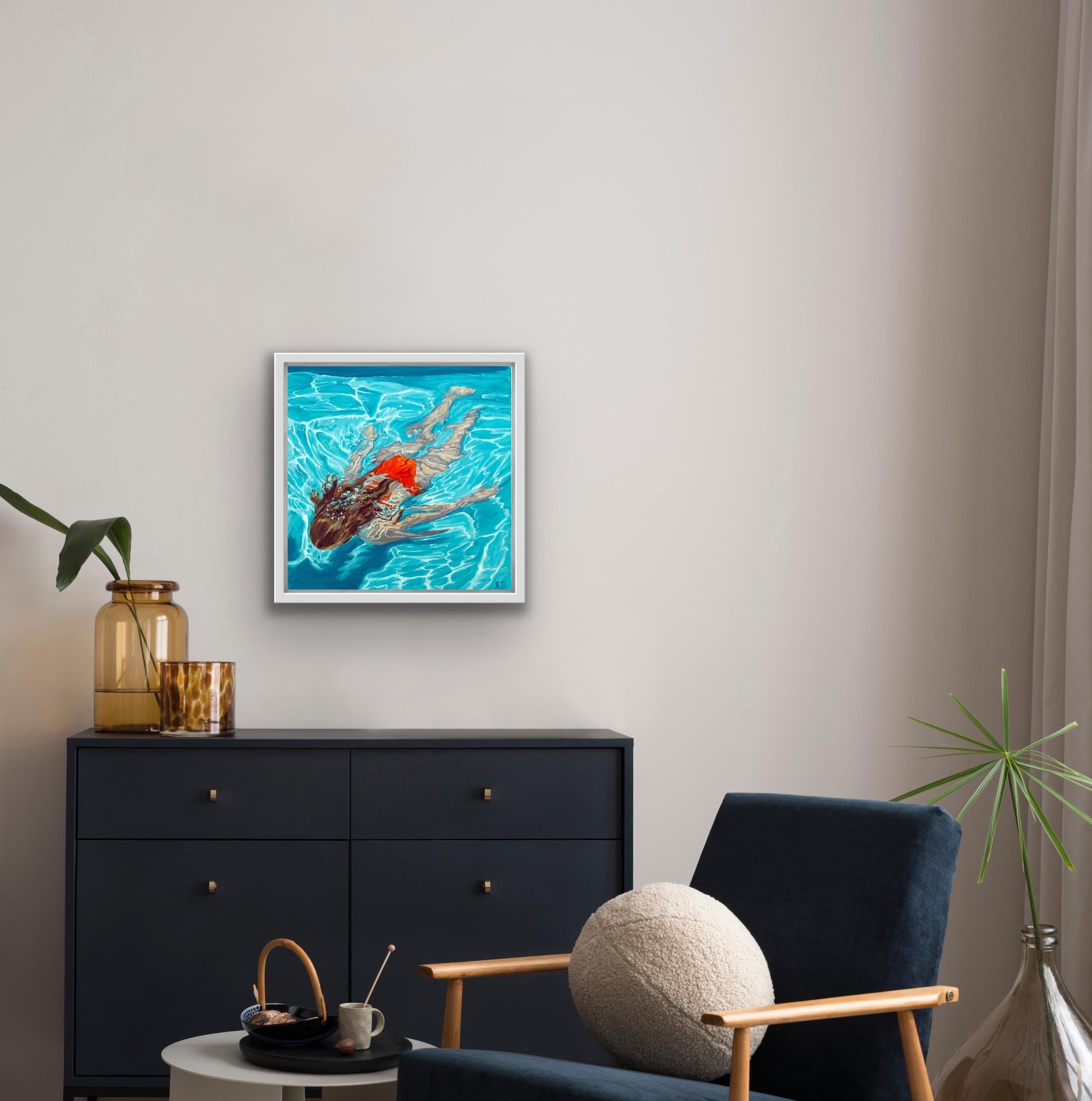 Harmonia, Pintura original, Paisaje, Natación, Mujer 3