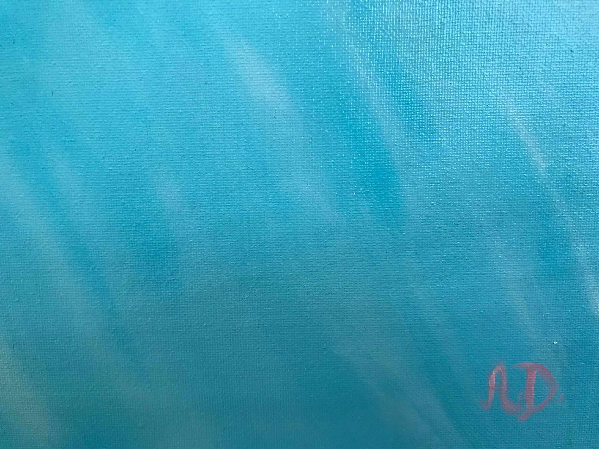 Zeitgenössisches Unterwasserporträtgemälde in Neonfarben „Surface Light“ im Angebot 2