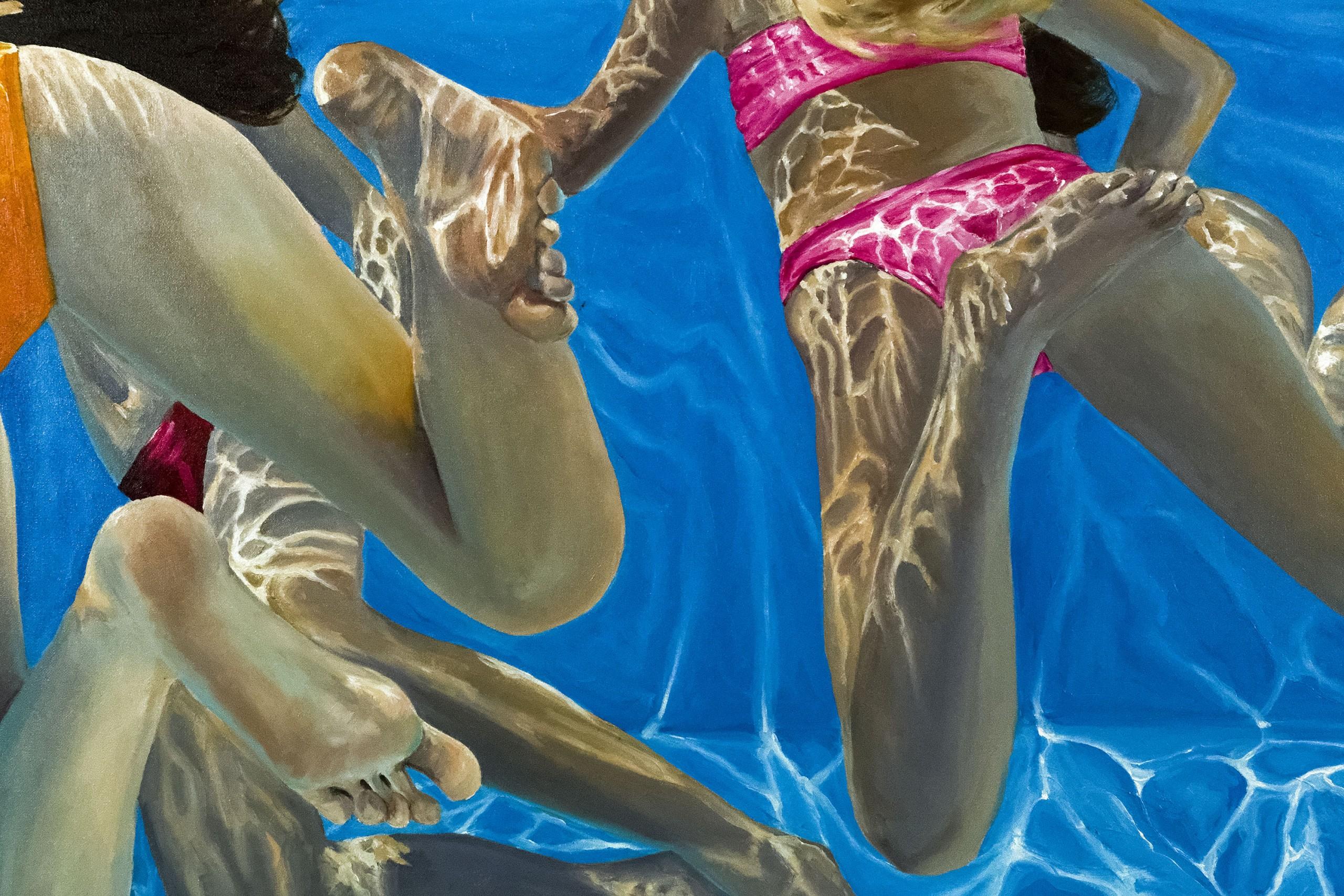 The Naiads, Underwater Paintings, Paintings for your Pool House, Figurative Art 3