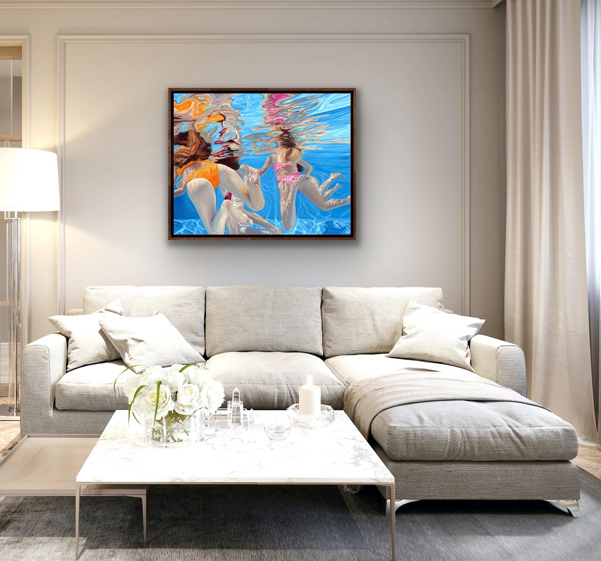 The Naiads, Underwater Paintings, Paintings for your Pool House, Figurative Art 4