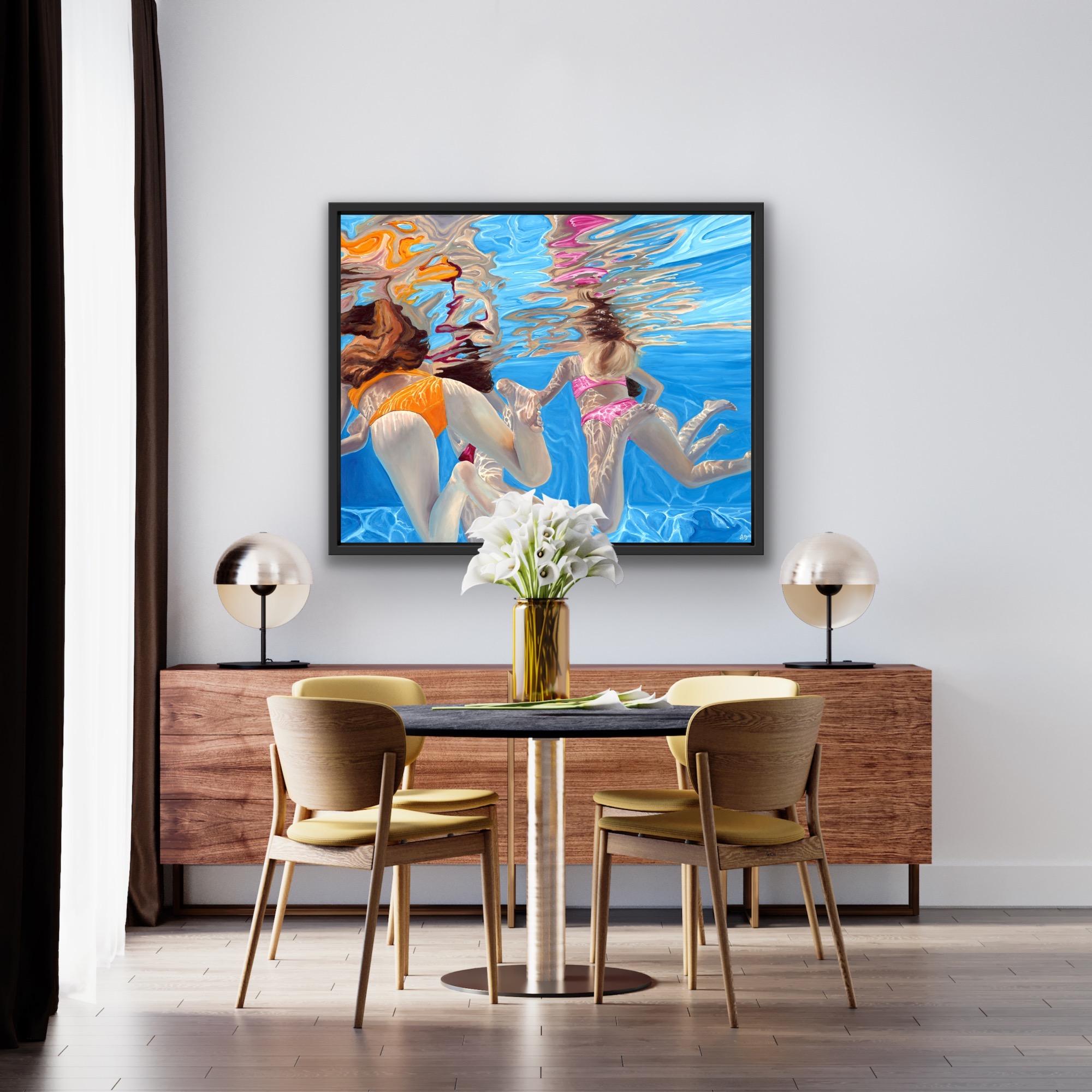 The Naiads, Underwater Paintings, Paintings for your Pool House, Figurative Art 5