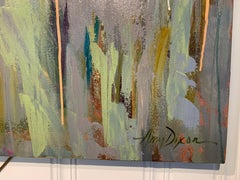 'And then it Happened" Large Square Abstract Floral on Canvas