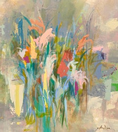 Calm by Amy Dixon Floral Acrylic on Canvas Contemporary Still-Life Painting