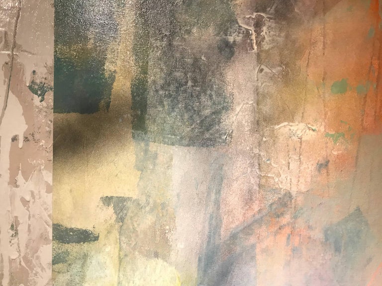 Amy Dixon Cuba Large Acrylic On Canvas Abstract Painting With