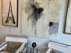 La danse Eiffel n° 2 d'Amy Dixon, peinture abstraite de la tour Eiffel encadrée sur papier