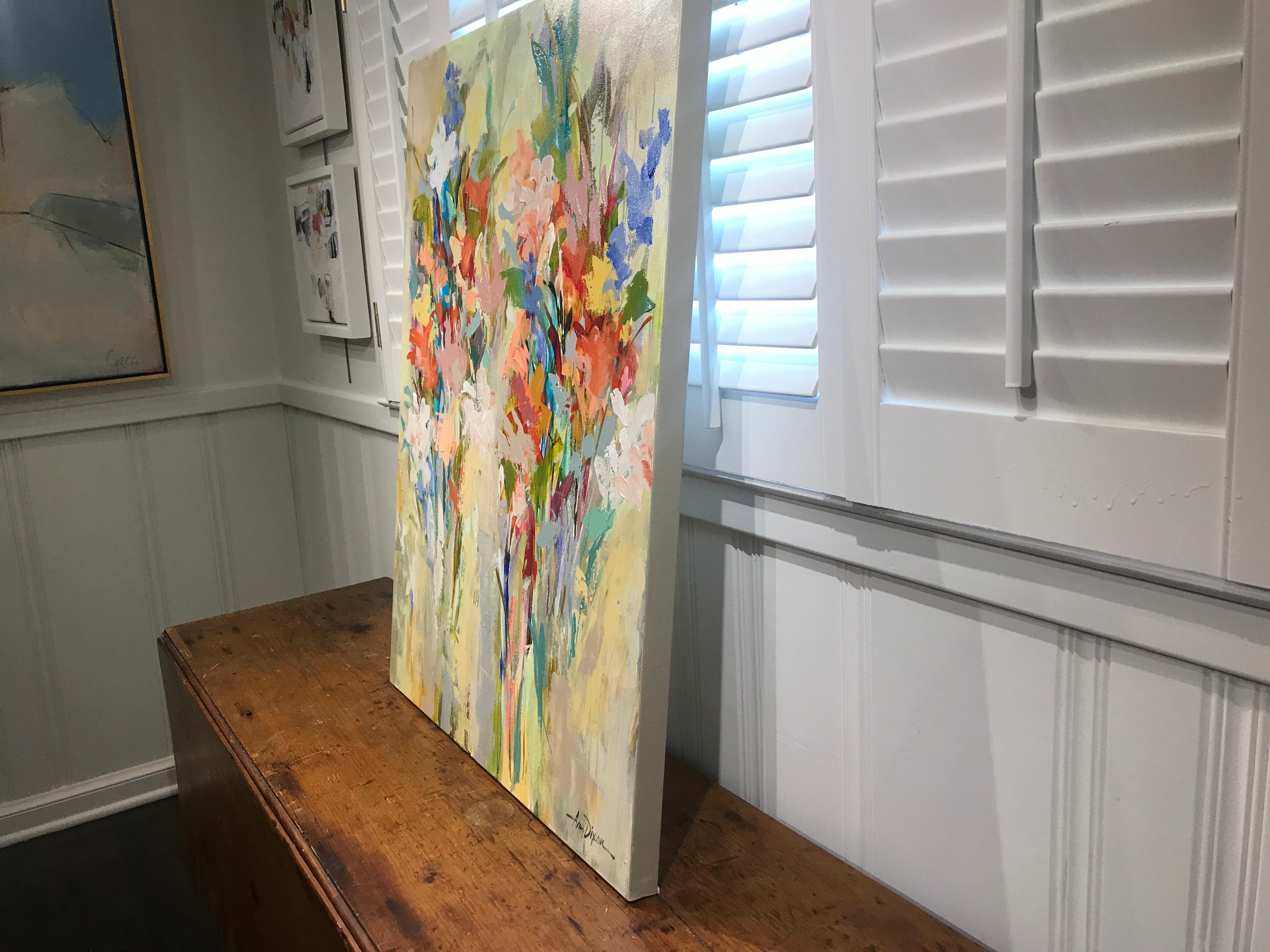 Fleurs de Marché, Amy Dixon 2018 Quadro floreale in acrilico su tela Still-Life 6