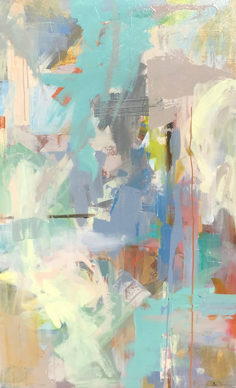 Amy Dixon Mindful Ii Vertical Abstract Acrylic And Ink On