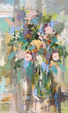 Our Lady:: Amy Dixon 2019 - Peinture de nature morte à fleurs abstraites