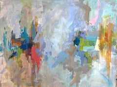 Summer in Italy No. 1 by Amy Dixon, Abstract Large Horizontal Canvas Painting