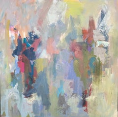 Summer in Italy No. 2 by Amy Dixon, Abstract Large Square Canvas Painting