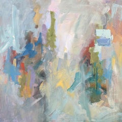 Summer in Italy No. 3 by Amy Dixon, Abstract Large Square Canvas Painting