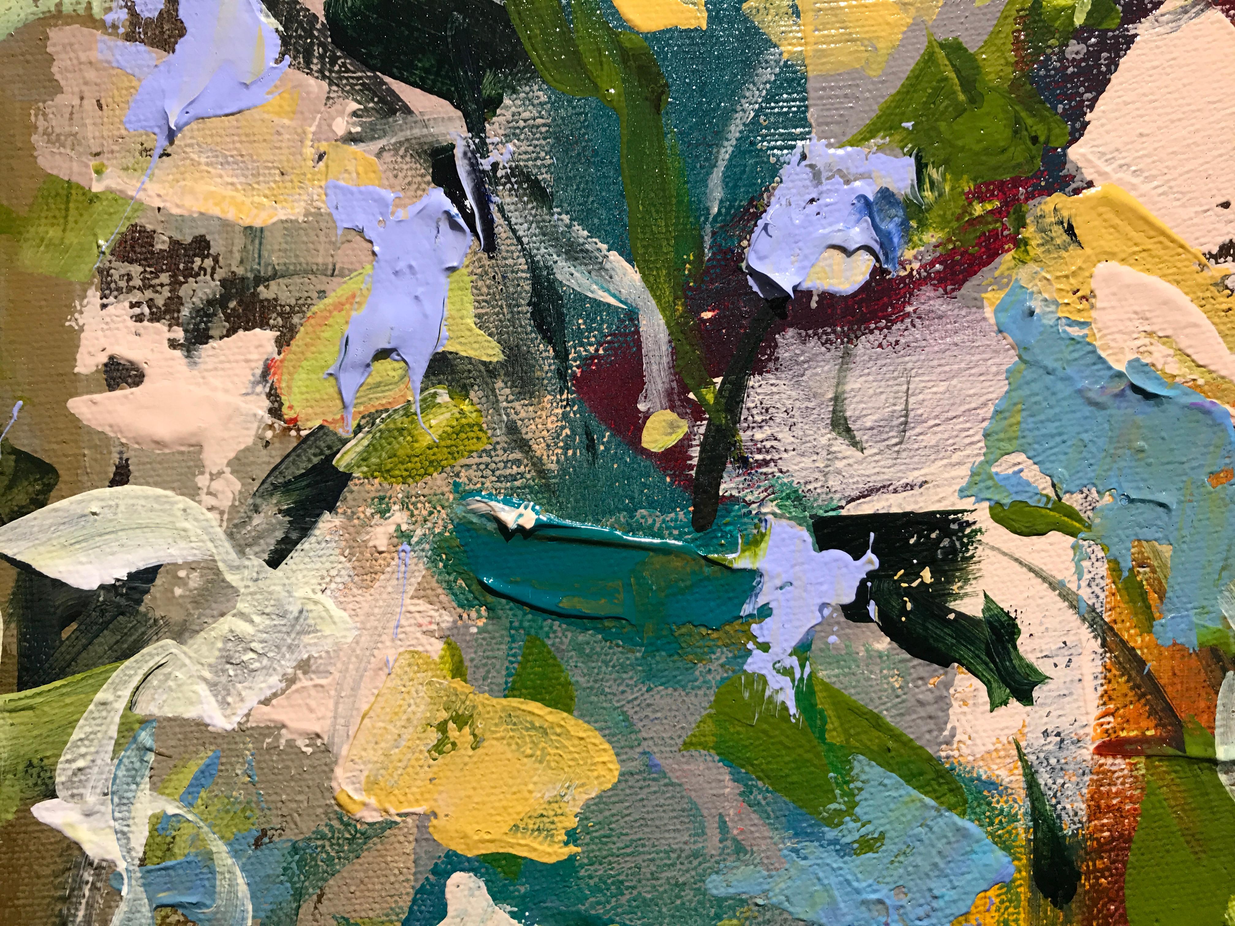 Verde Vase by Amy Dixon, Small 2019 Abstract Floral Acrylic on Canvas Painting 2