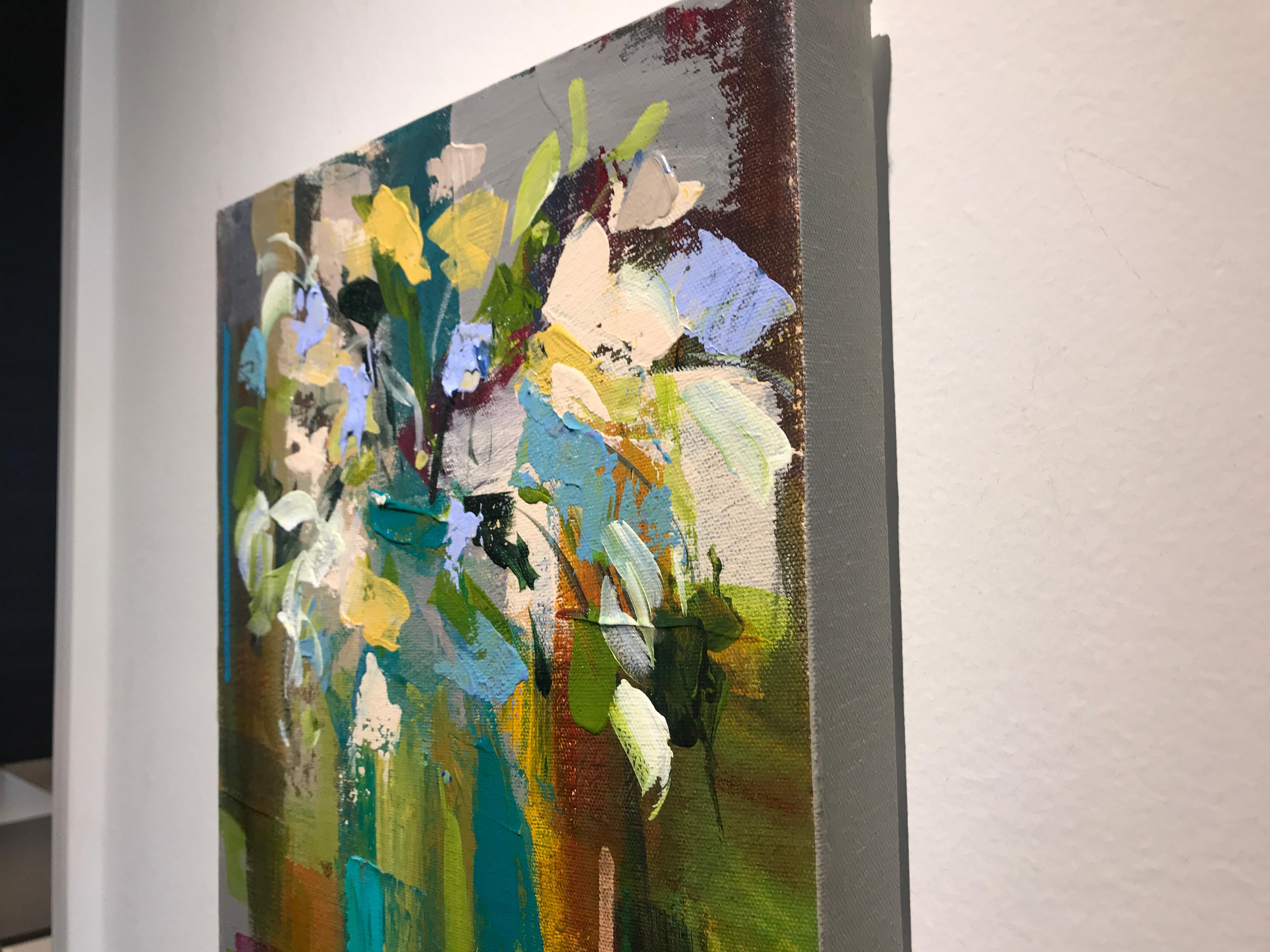 Verde Vase by Amy Dixon, Small 2019 Abstract Floral Acrylic on Canvas Painting 3
