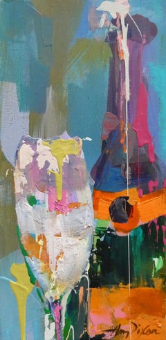 Waiting for Guests par Amy Dixon  Peinture sur toile d'inspiration champagne