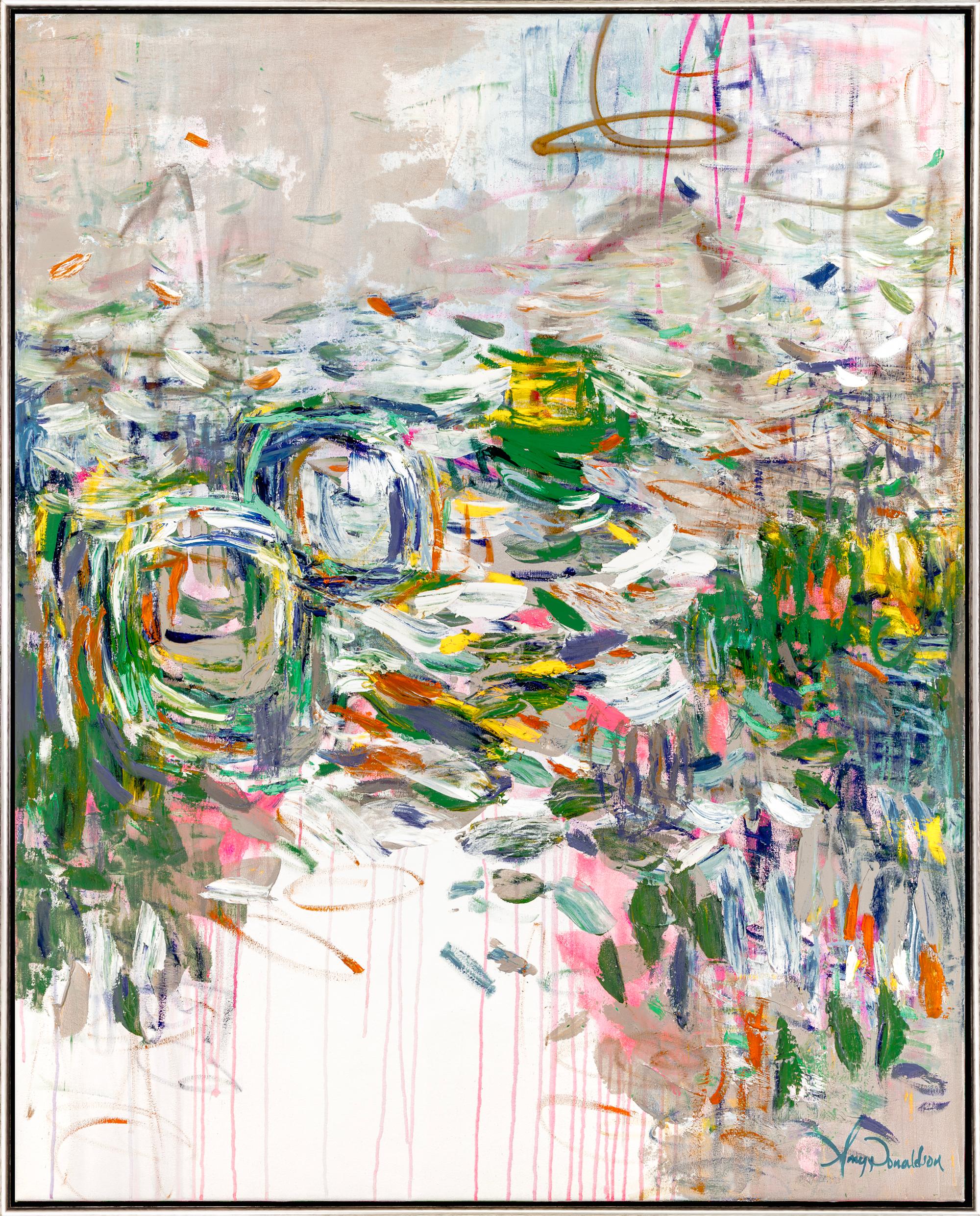 "I colori dell'amore" Quadro astratto contemporaneo su tela con cornice