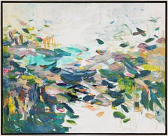 "Lasting In The Presence" Contemporary Abstract Oil On Canvas Framed Painting