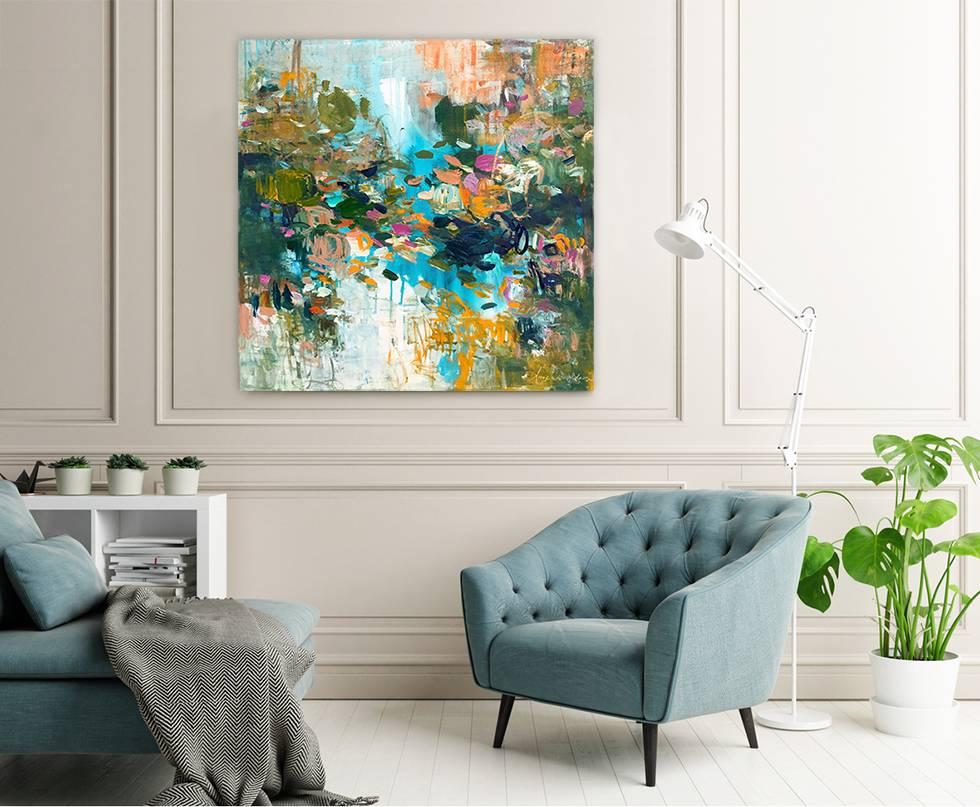 The Door to Grace - Abstract Expressionist Painting by Amy Donaldson