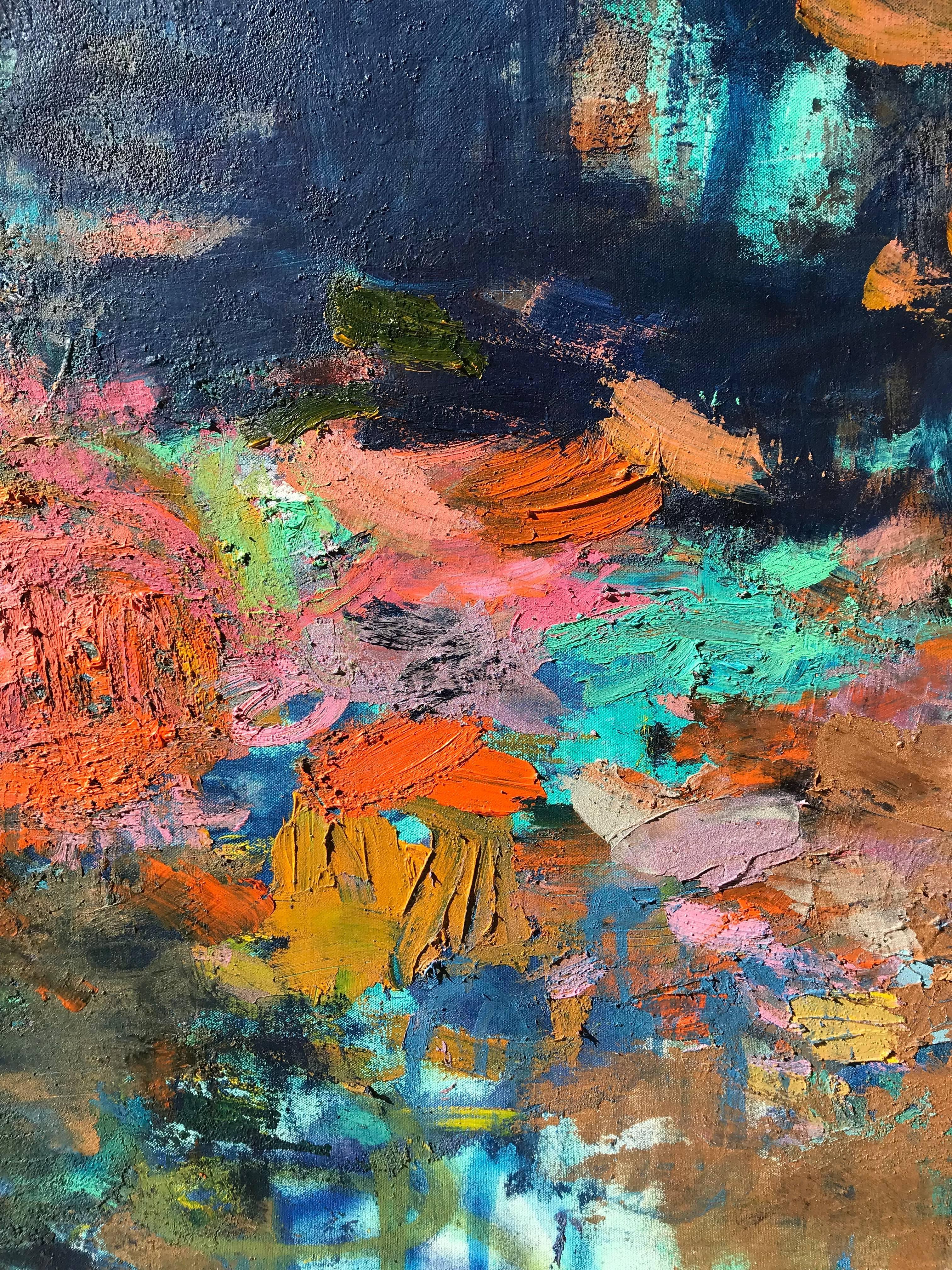Unsettled Heart - Abstract Expressionist Painting by Amy Donaldson