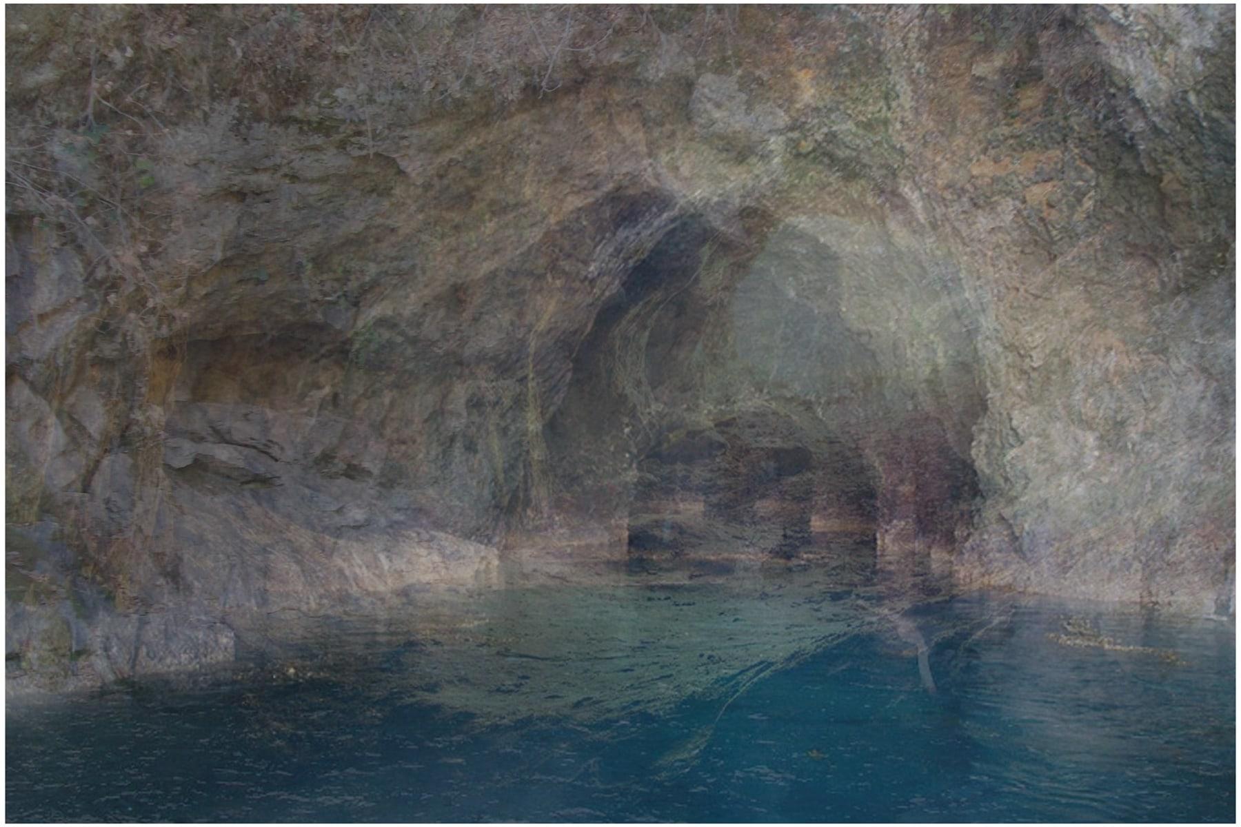 Landscape Painting de Amy Elkins - Seis años de condena en el corredor de la muerte (Cueva) 40 x 60 pulgadas, 2009-2016