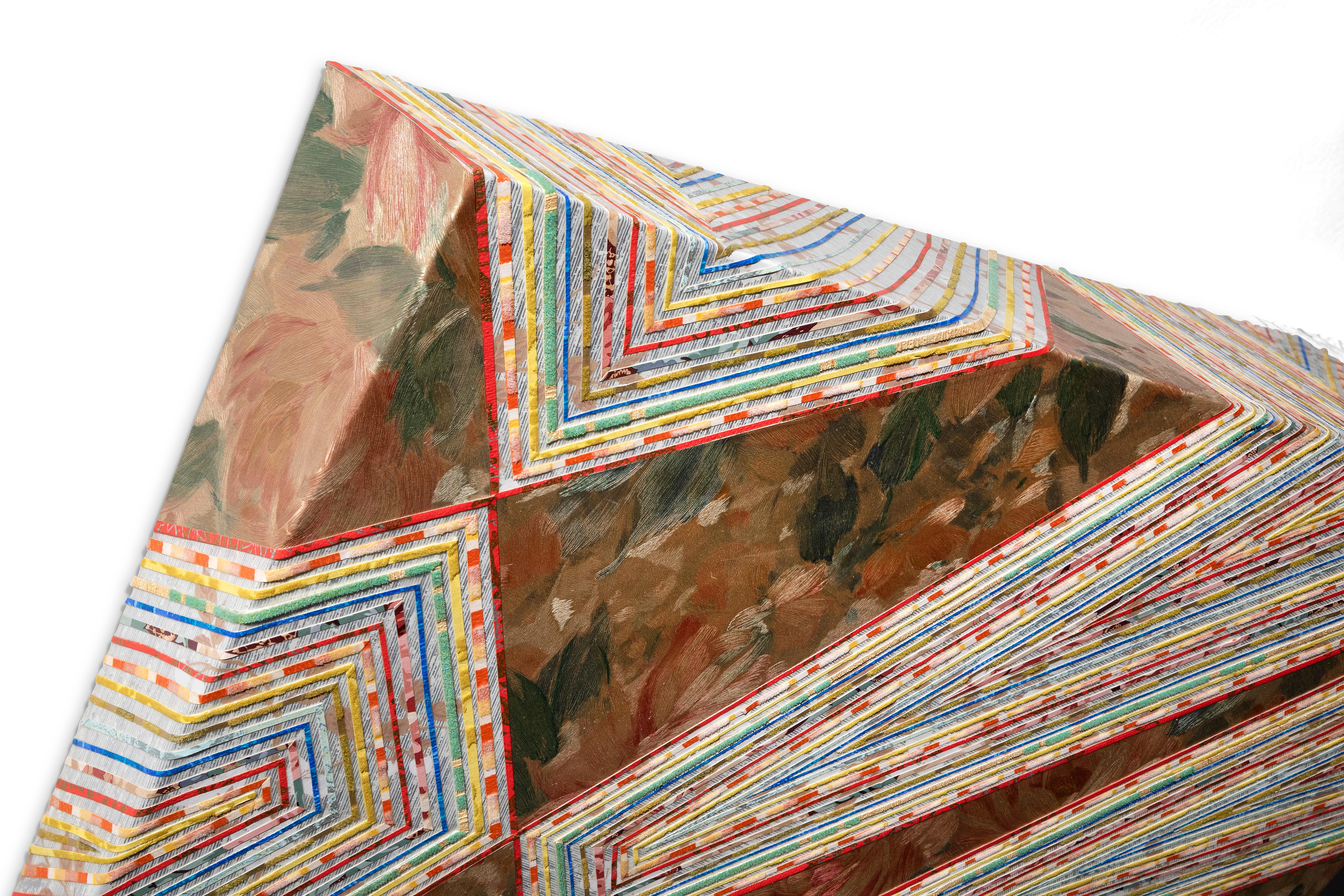 Escultura geométrica 'Abstracción de papel pintado sin título nº 42' de Amy Feigley-Lee en venta 1