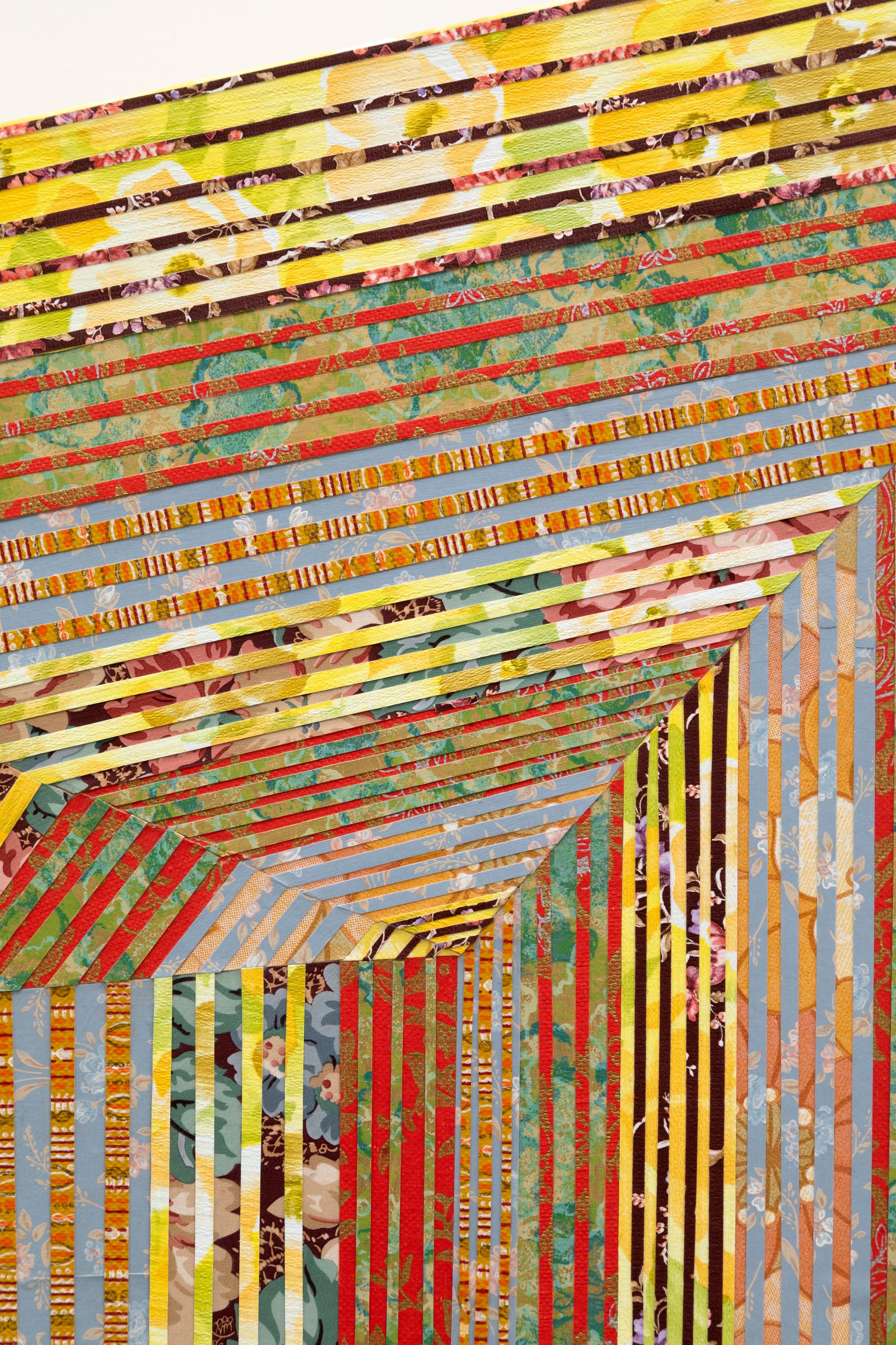Scultura geometrica 'Carta da parati astratta senza titolo #46 (cuboide floreale)' in vendita 11