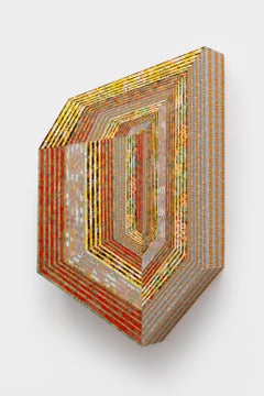 Geometric Sculpture 'Untitled Wallpaper Abstraction #46 (floral cuboid)'