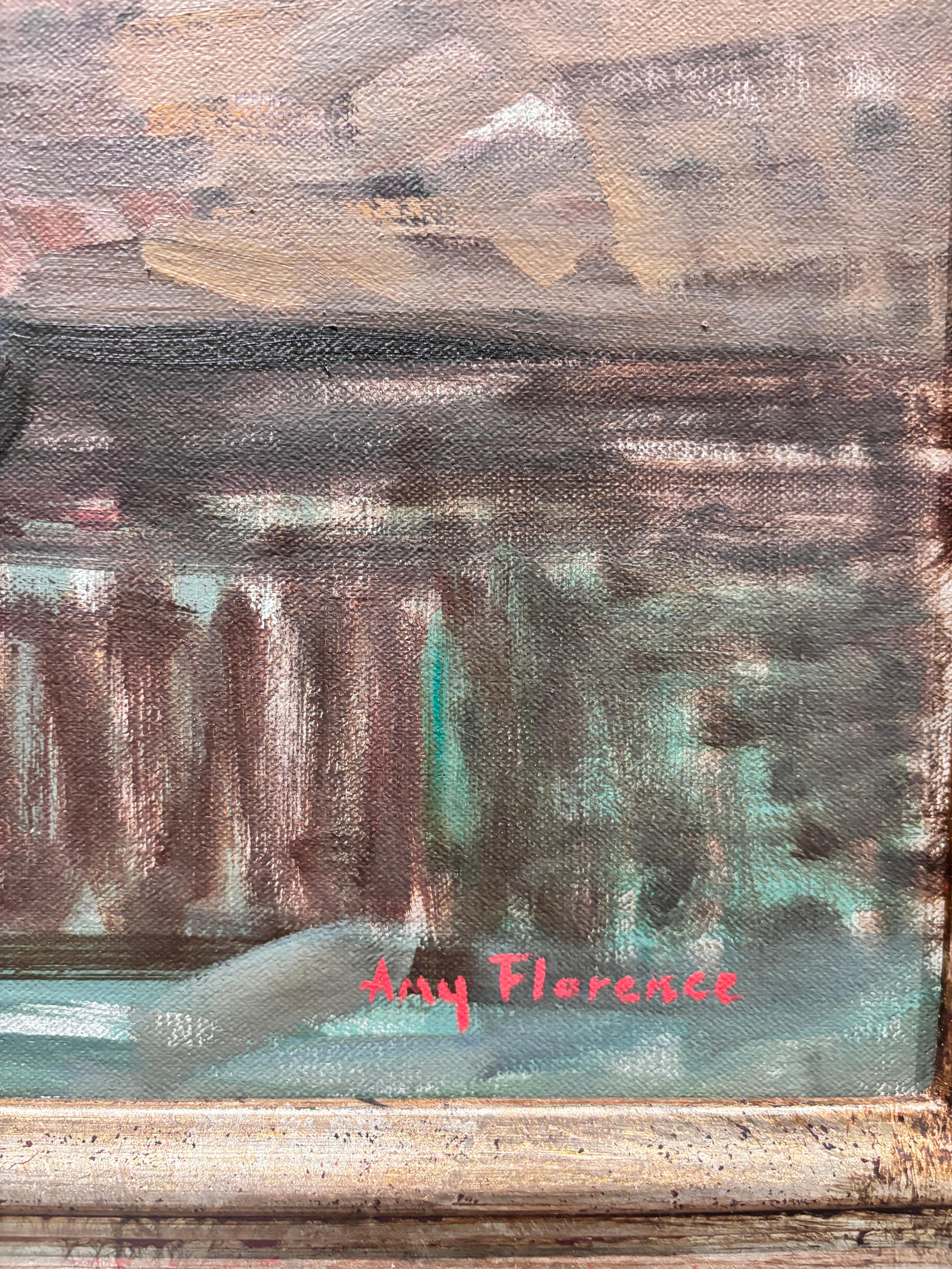 Ein Ölgemälde von Amy Florence (geb. 1989)  London), nachdem Florenz von der Stadt aufs Land gezogen war. Sie machte sich mit ihrem inneren Boulanger vertraut und nahm sich die Zeit, einen Kuchen von Grund auf zu backen. Dieses Gemälde ist nicht