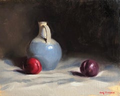 Blue Pot with Plums