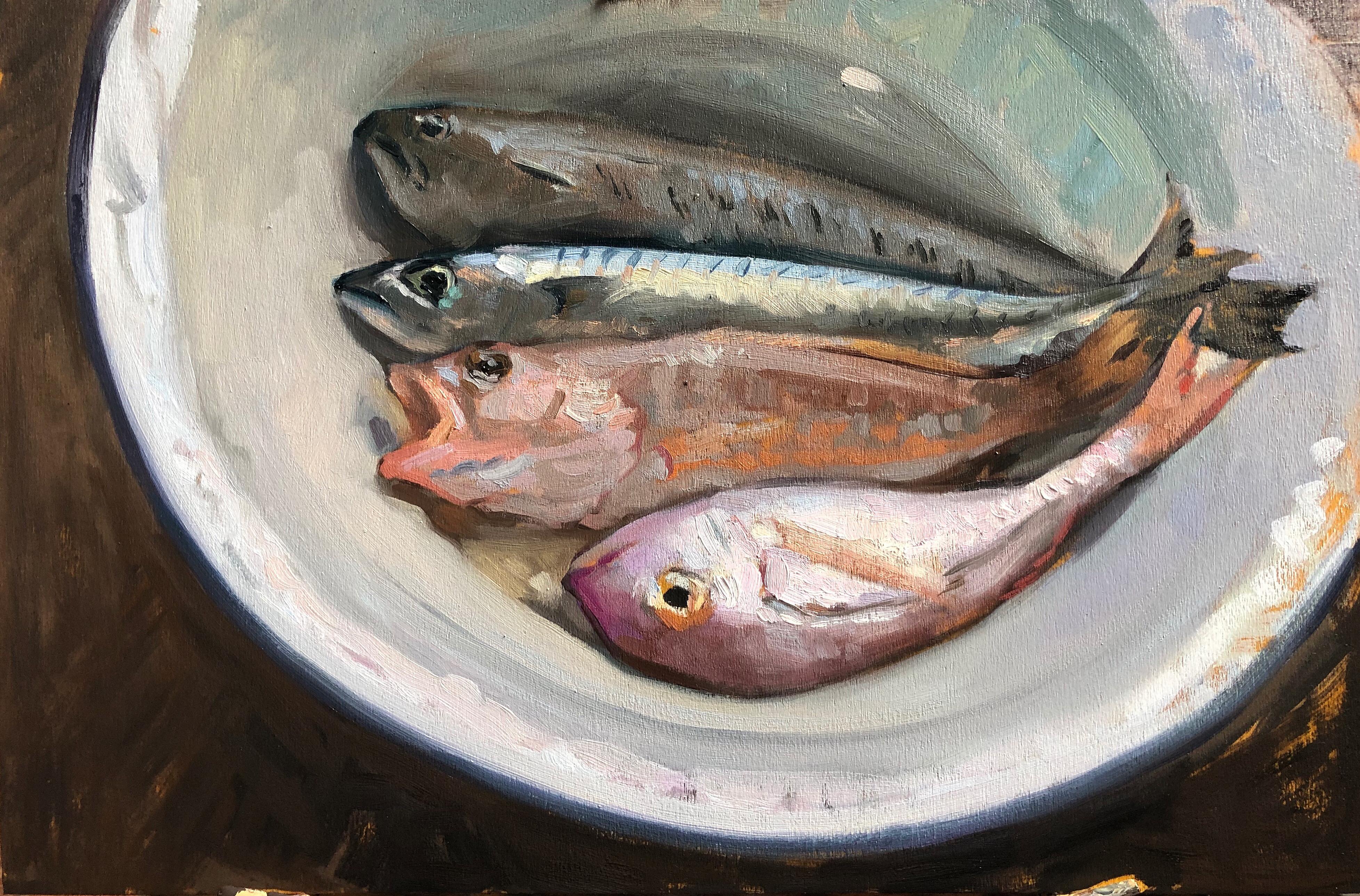 Amy Florence Animal Painting - Mixed Fish