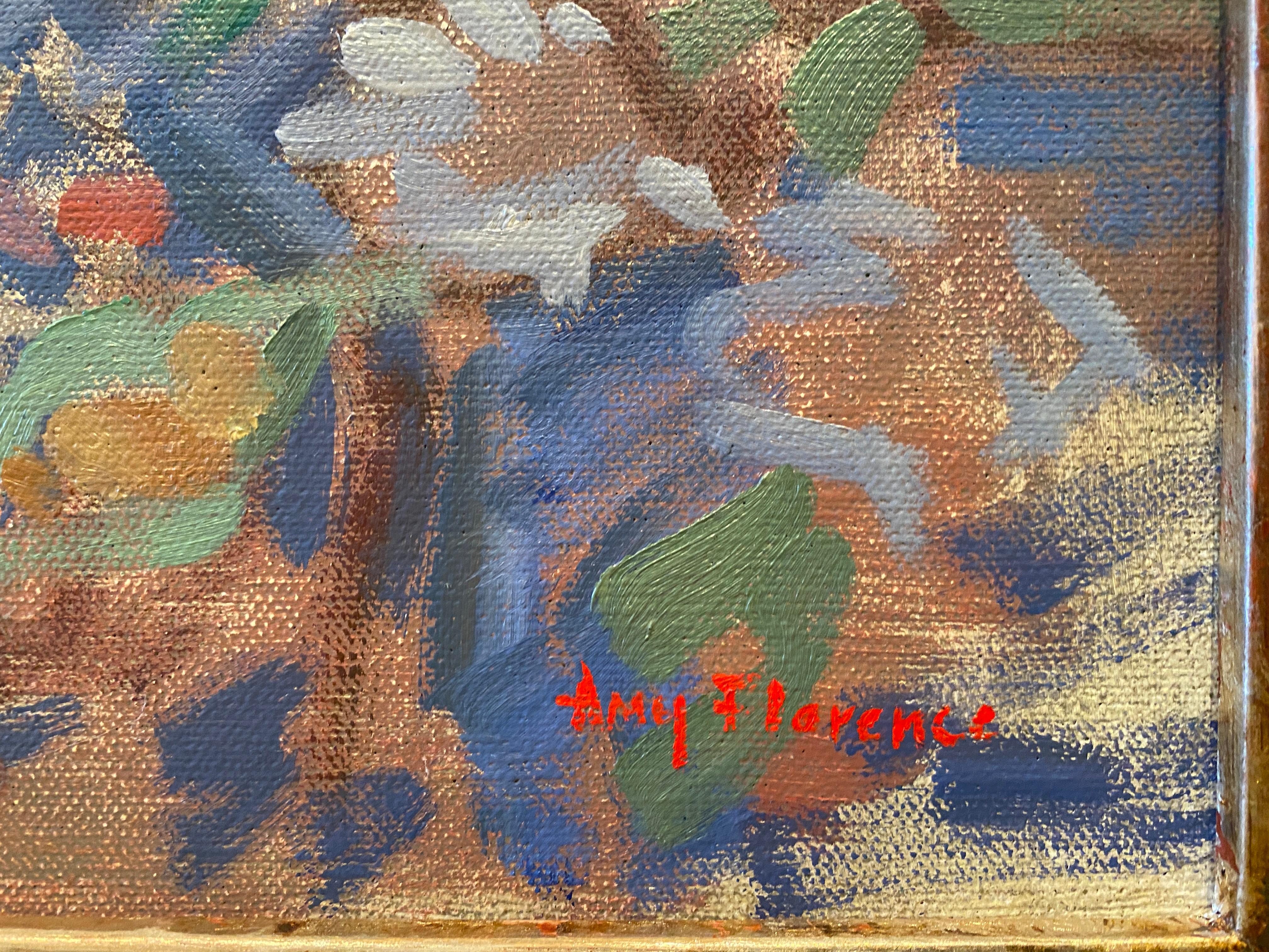 Fleurs de Sant Ambrogio  - Impressionnisme Painting par Amy Florence