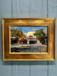 "The Cinema" Impressionist oil painting of Sag Harbor's Iconic Movie Theater
