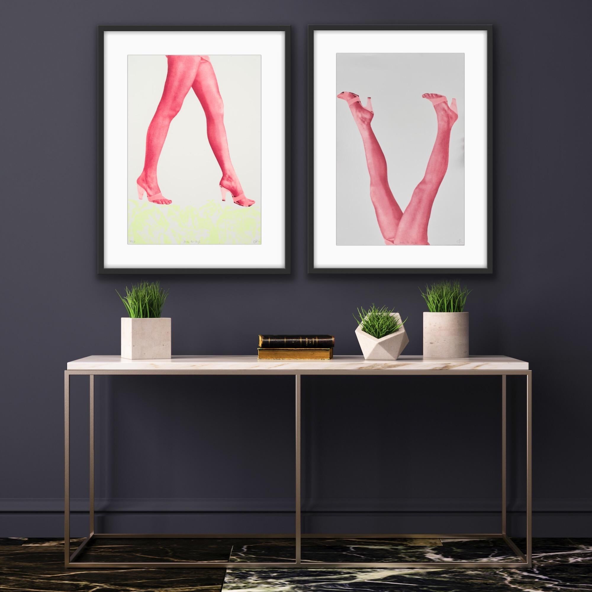 Stride for Days and Stride for Days Upside Down Diptych - Realist Print by Amy Gardner