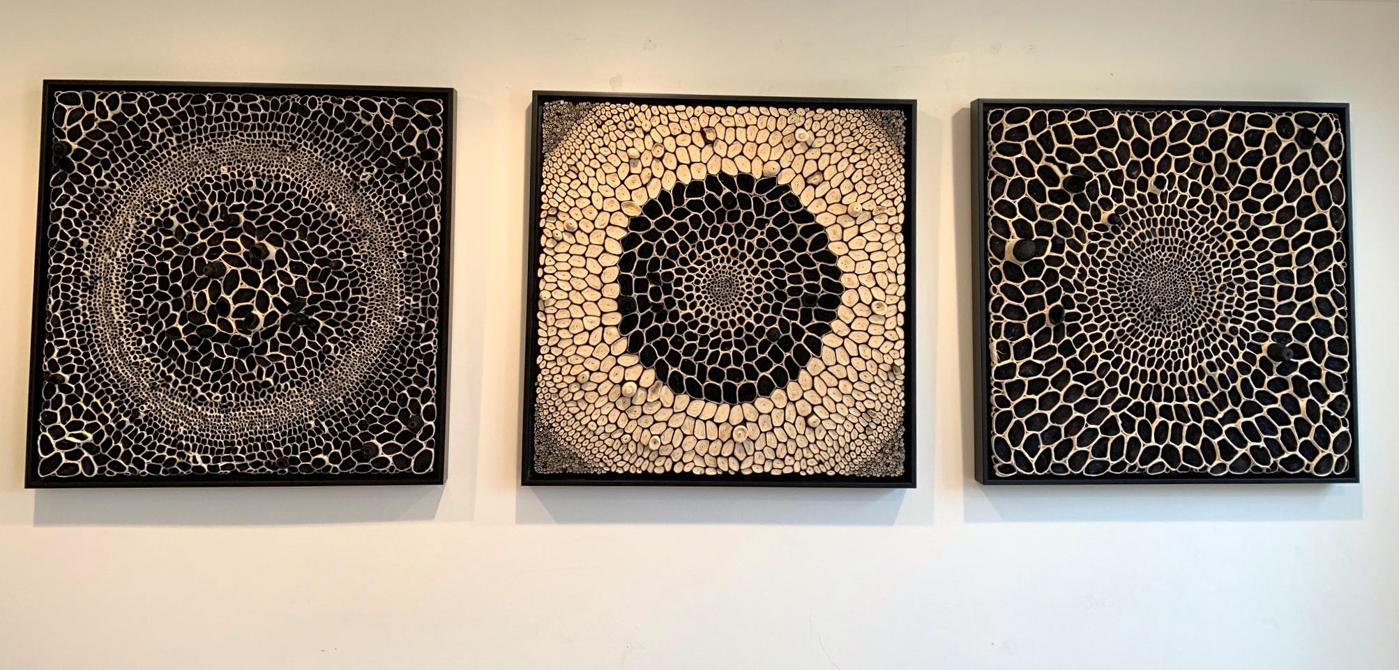 Black and White Square #9 dimensional paper piece For Sale 1