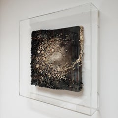 Night Swim - contemporary modern organic sculpture painting relief