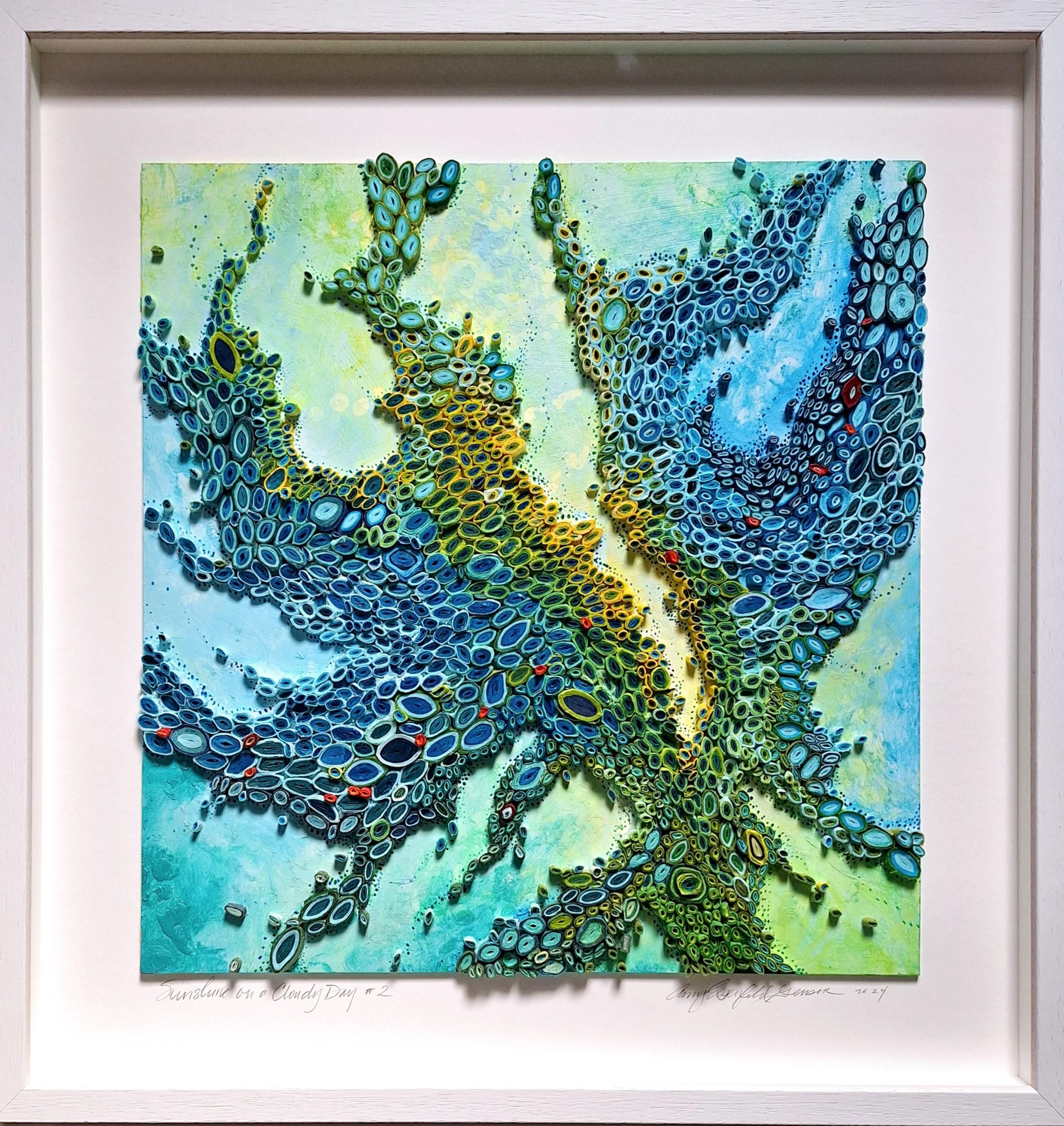 Sunshine on a Cloudy Day #2 - scultura organica contemporanea, pittura in rilievo