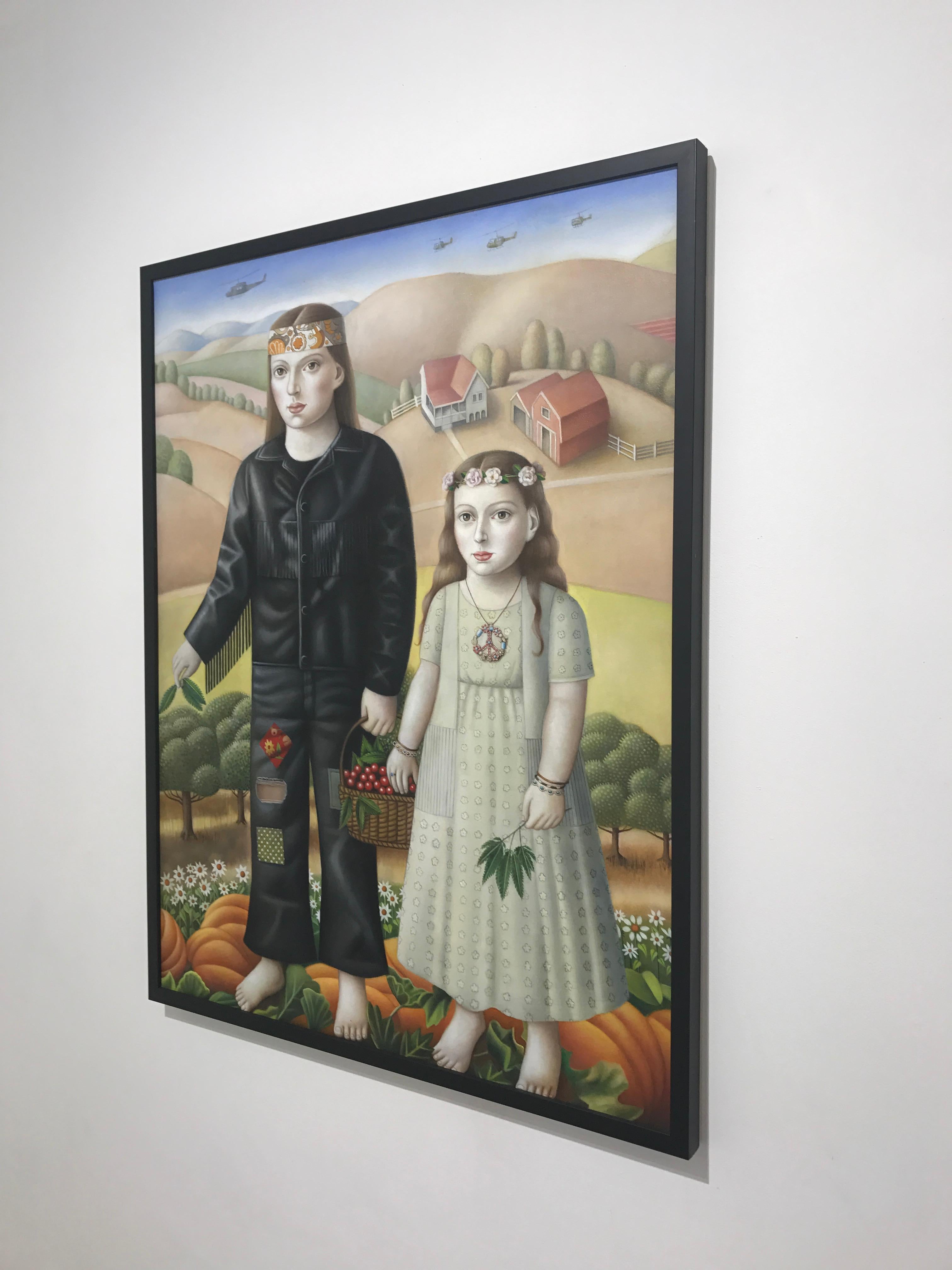 Couple with Plants - Painting by Amy Hill