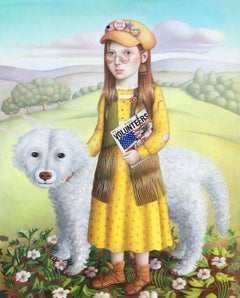 Girl with Dog and Album