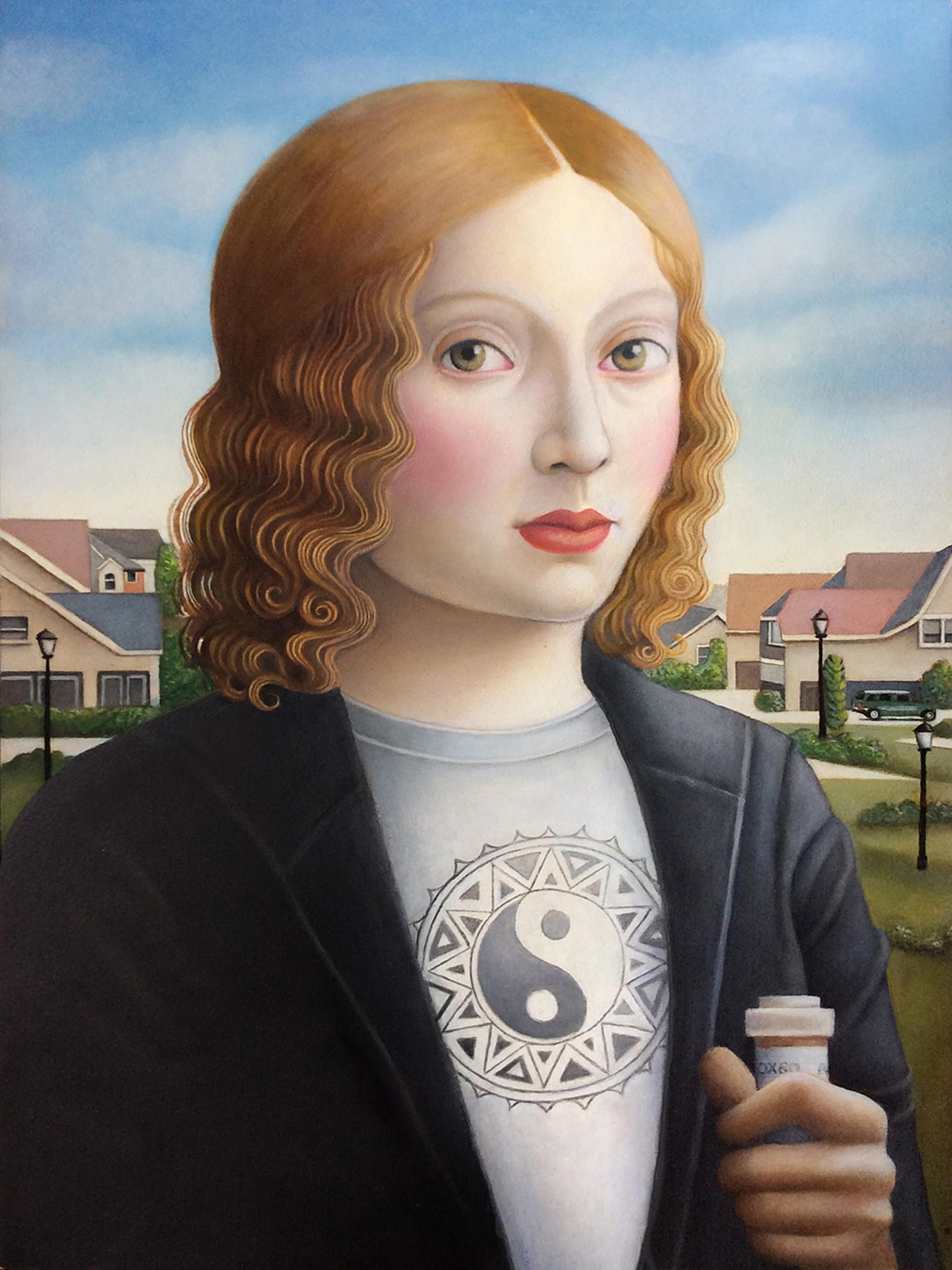 Amy Hill Portrait Painting - Woman with Pills